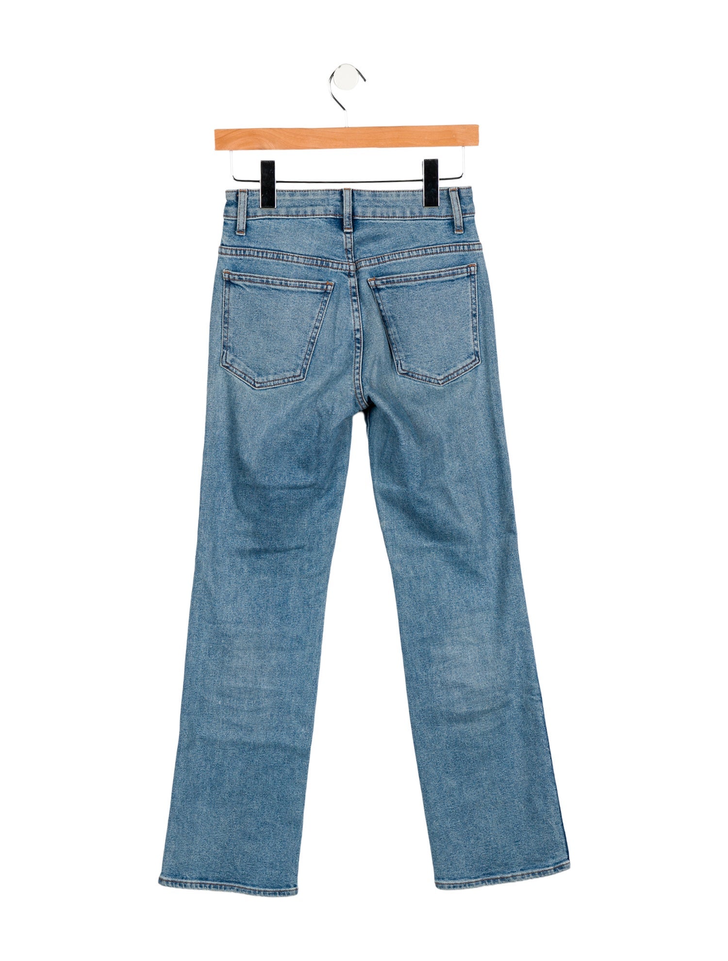 Khaite Mid-Rise Straight Leg Jeans