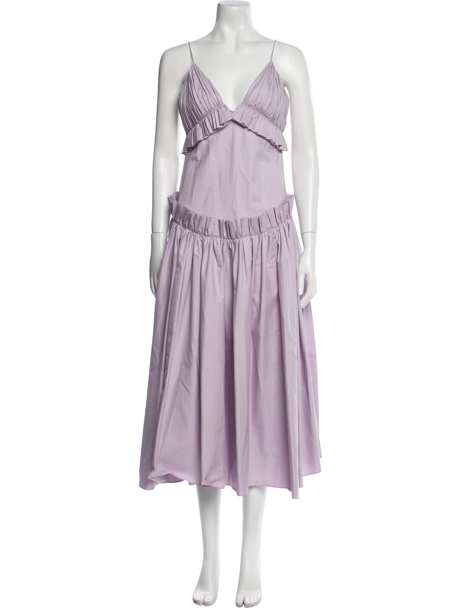 Khaite V-Neck Long Dress