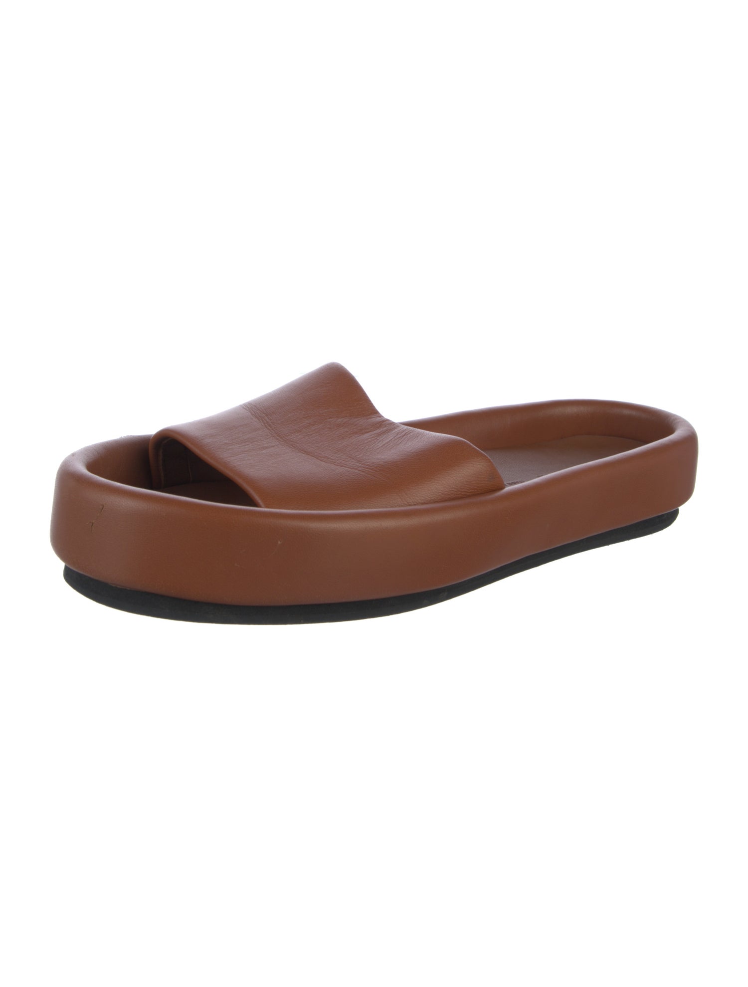 Khaite Leather Slides