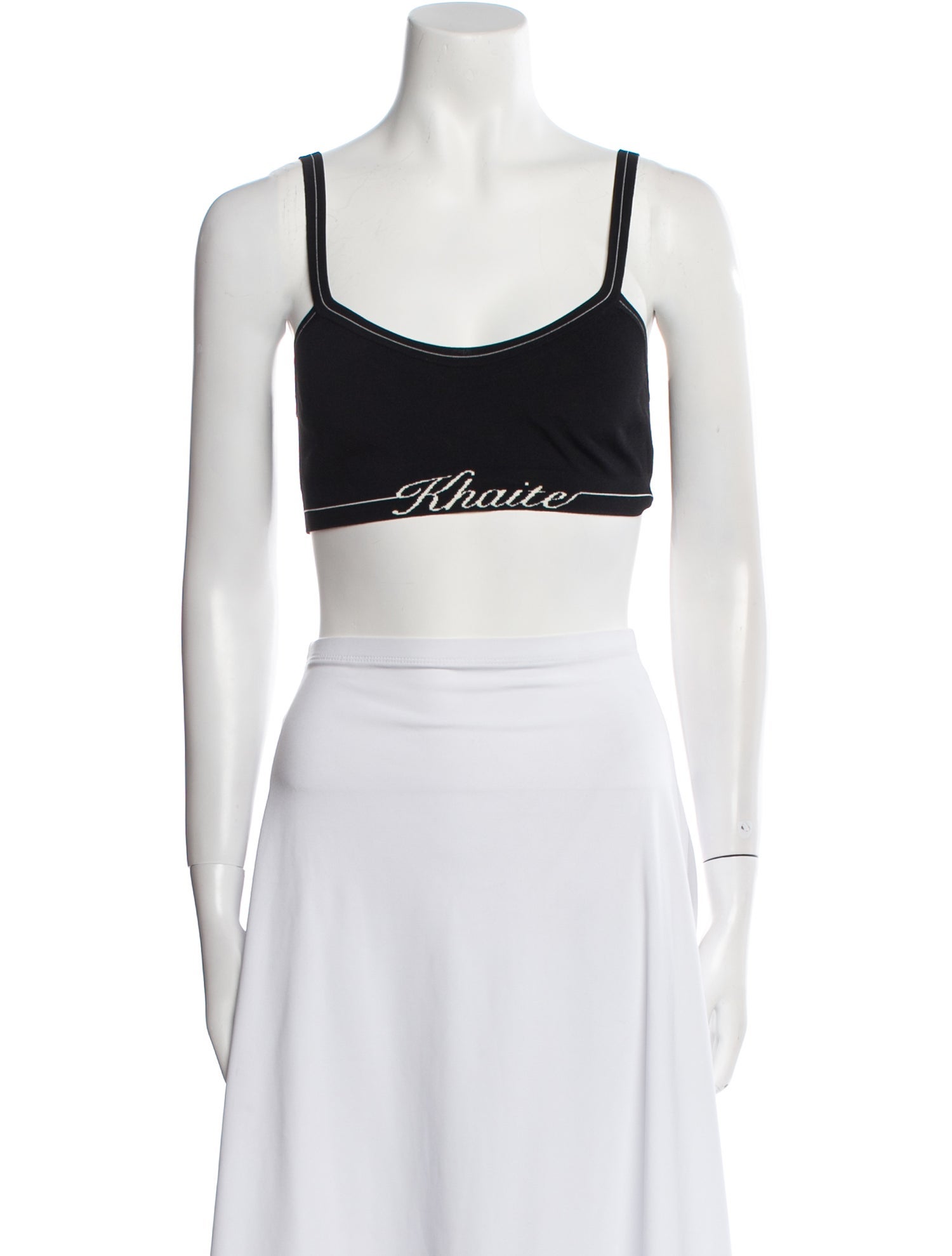 Khaite Scoop Neck Sleeveless Crop Top