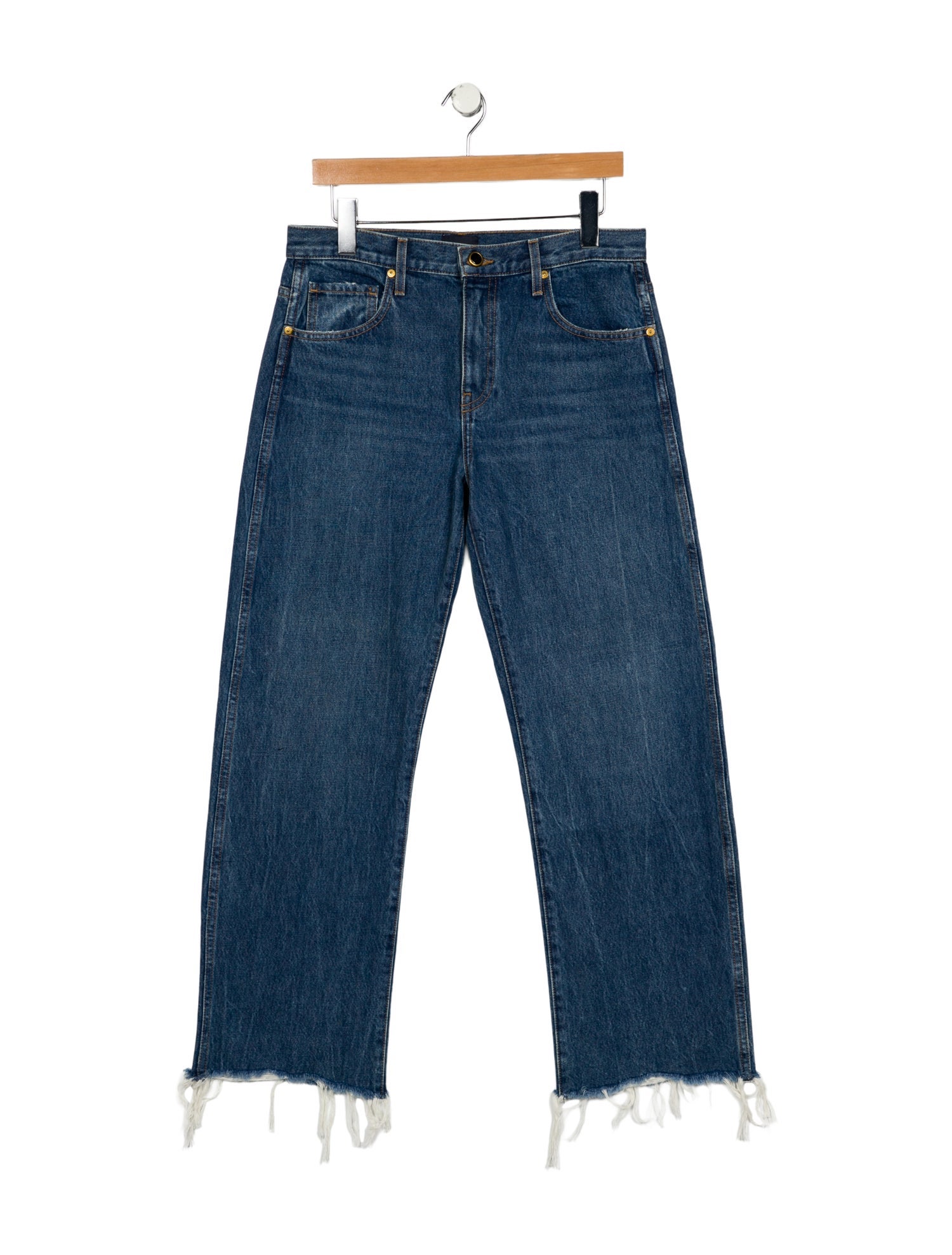 Khaite Mid-Rise Wide Leg Jeans