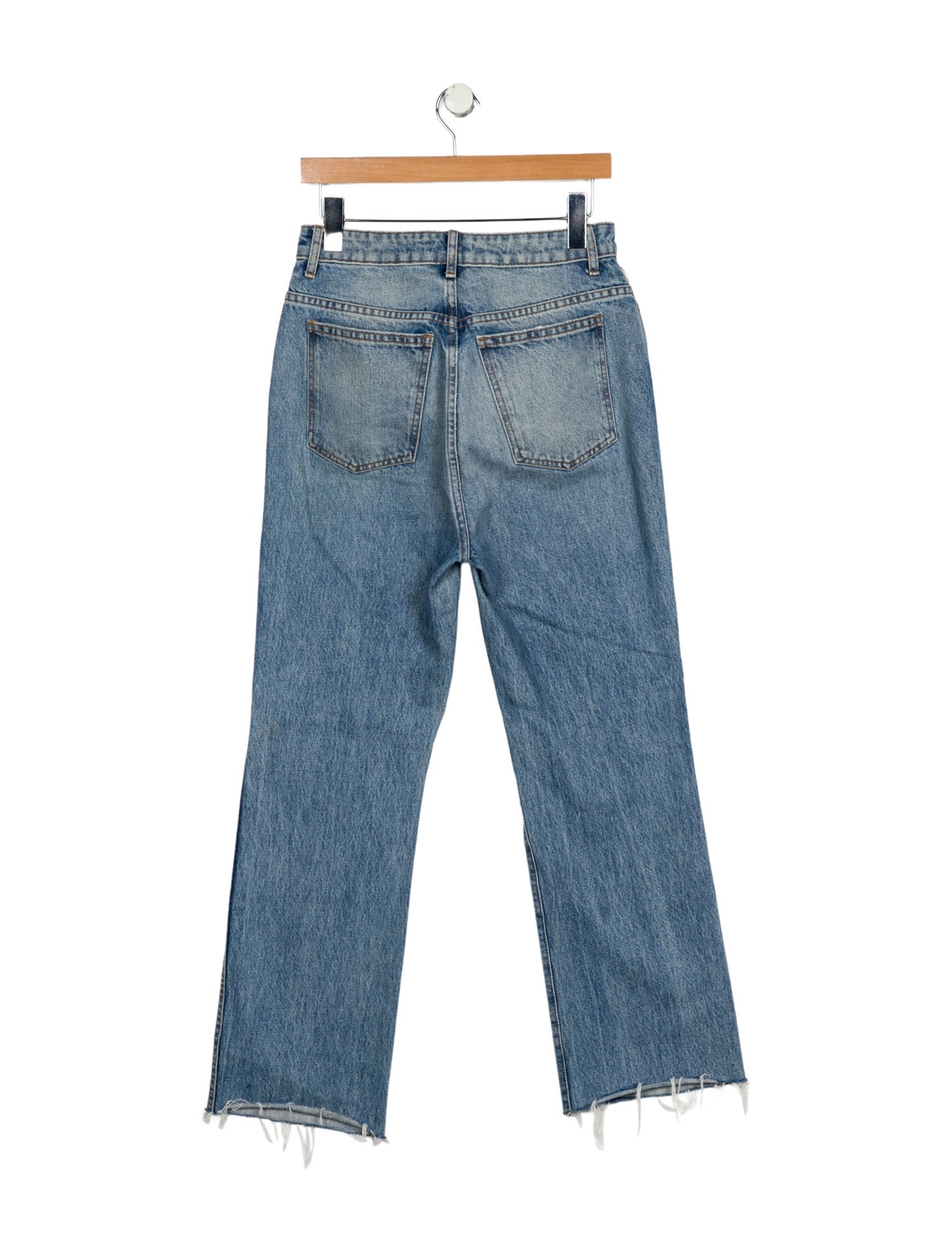 Khaite High-Rise Straight Leg Jeans