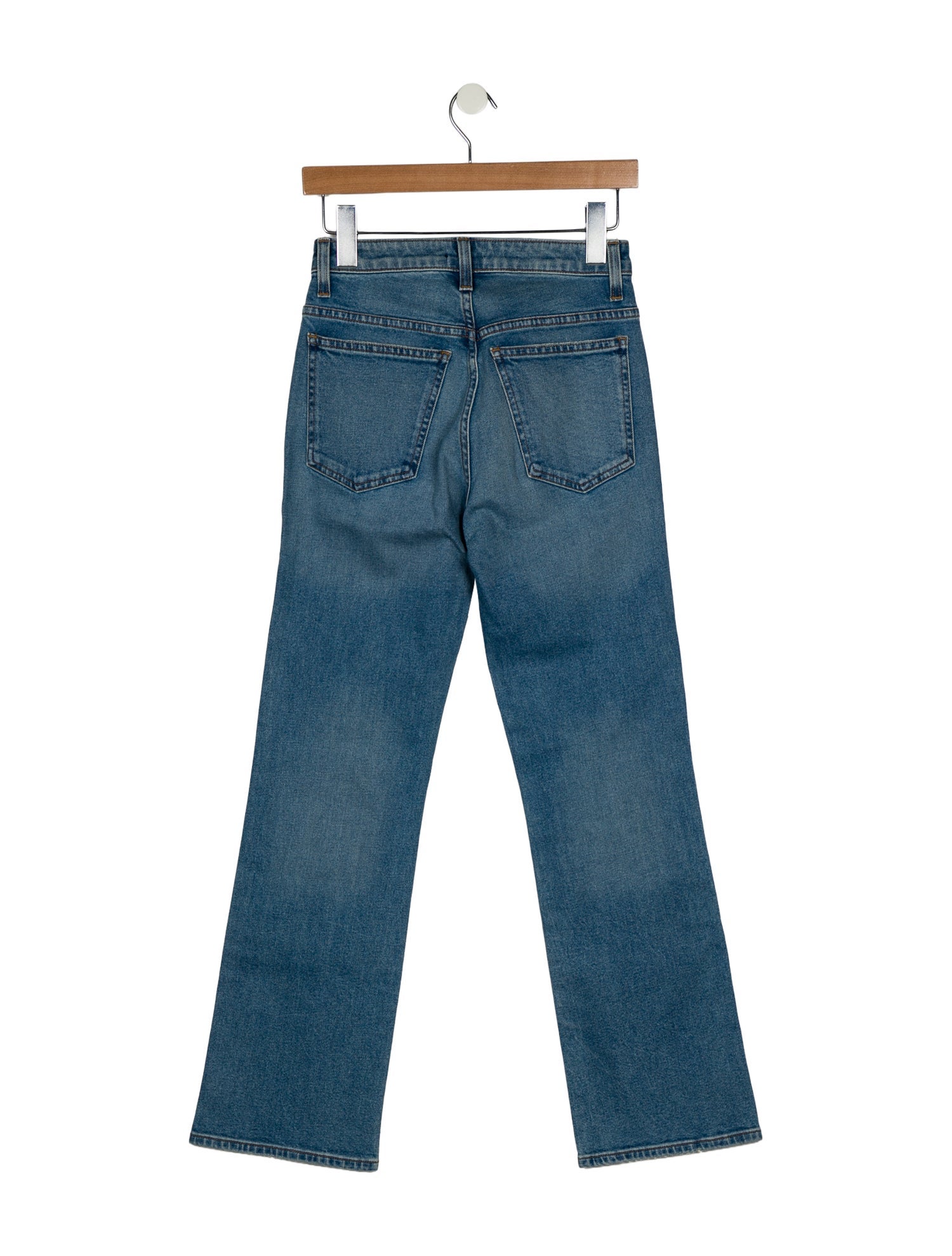 Khaite Mid-Rise Straight Leg Jeans