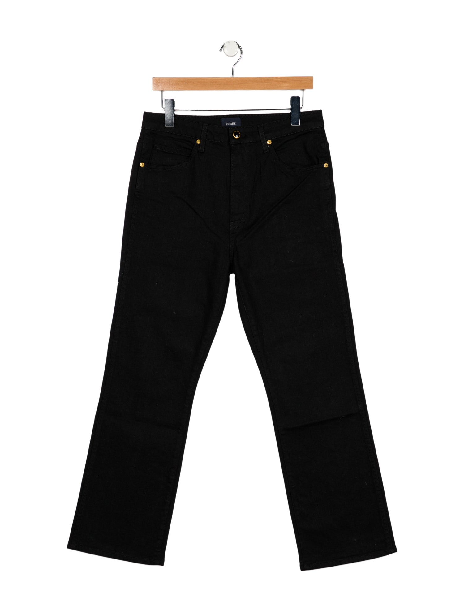 Khaite High-Rise Straight Leg Jeans