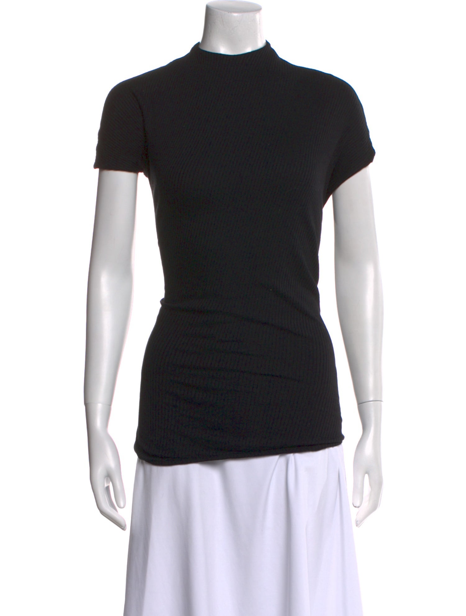 Khaite Mock Neck Short Sleeve T-Shirt