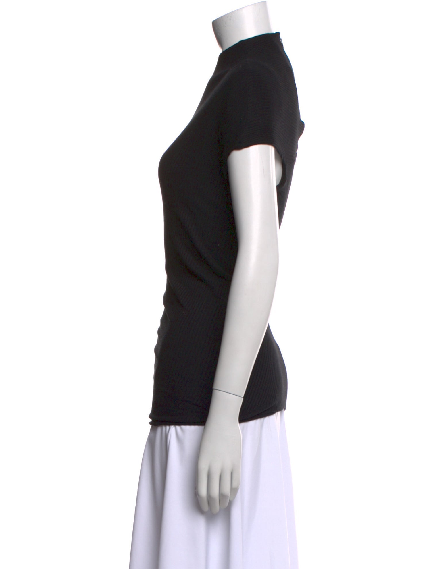 Khaite Mock Neck Short Sleeve T-Shirt