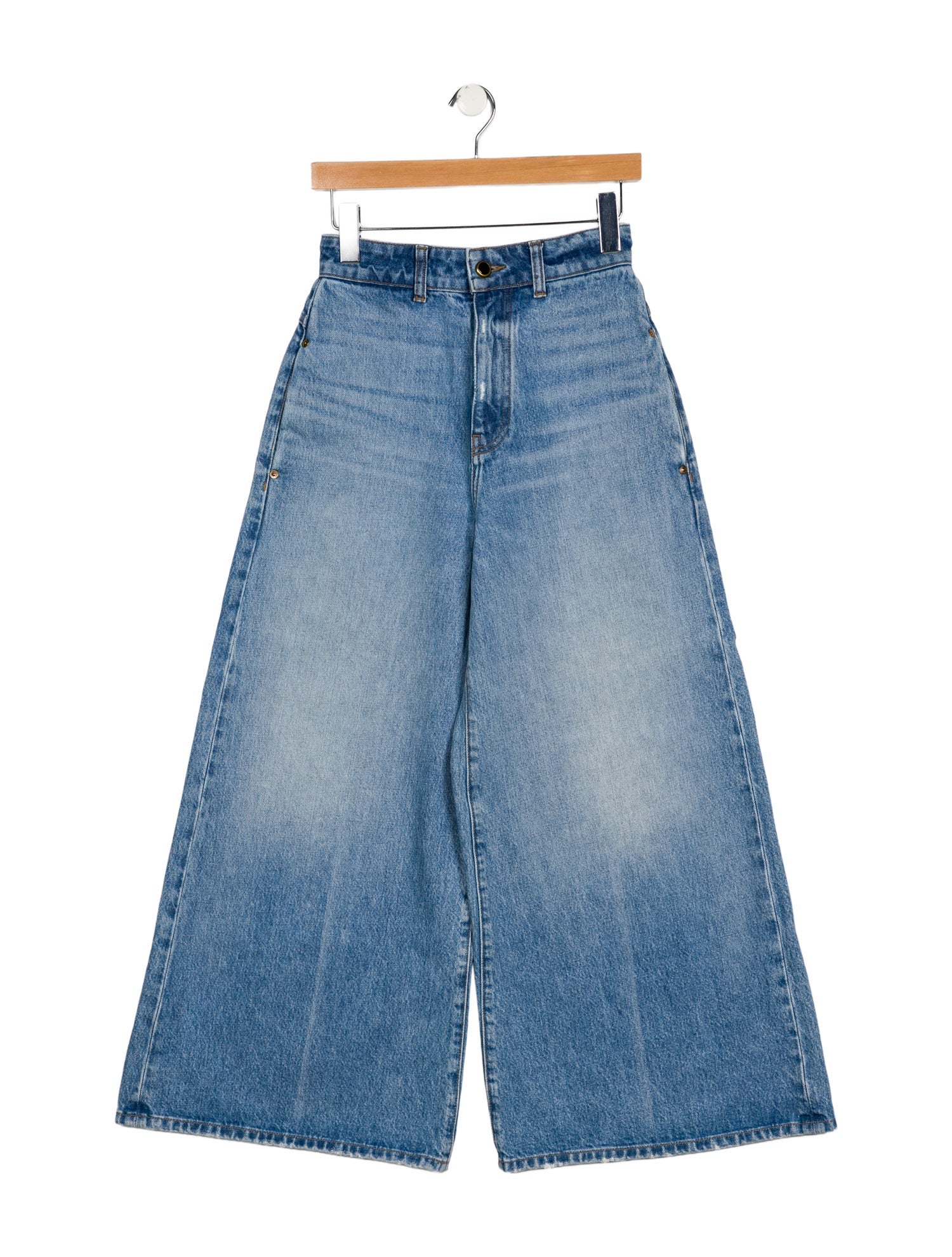 Khaite High-Rise Wide Leg Jeans