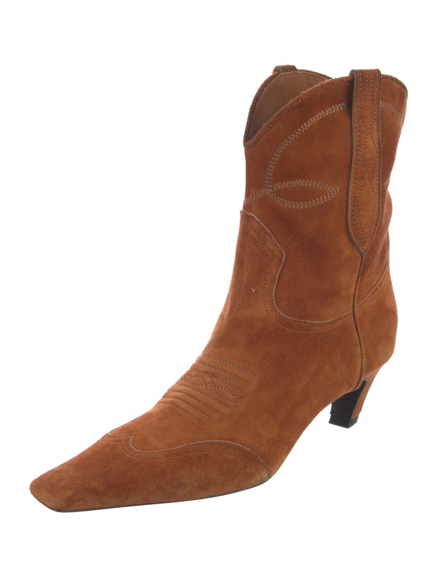 Khaite Suede Western Boots