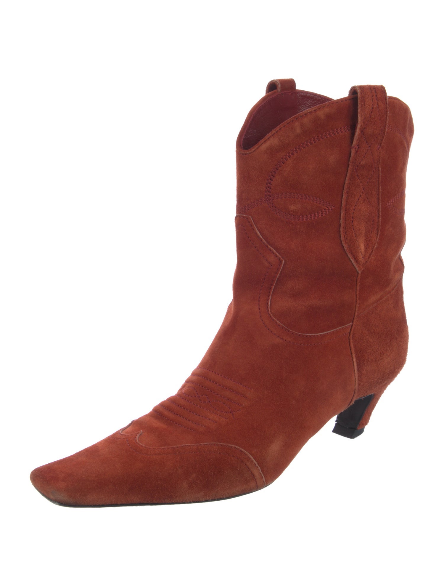 Khaite Suede Western Boots