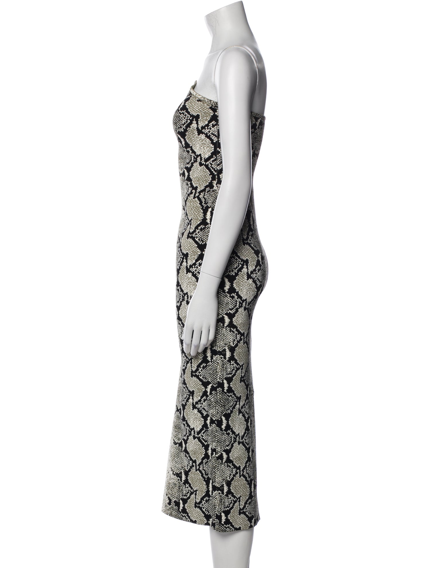 Khaite Animal Print Midi Length Dress