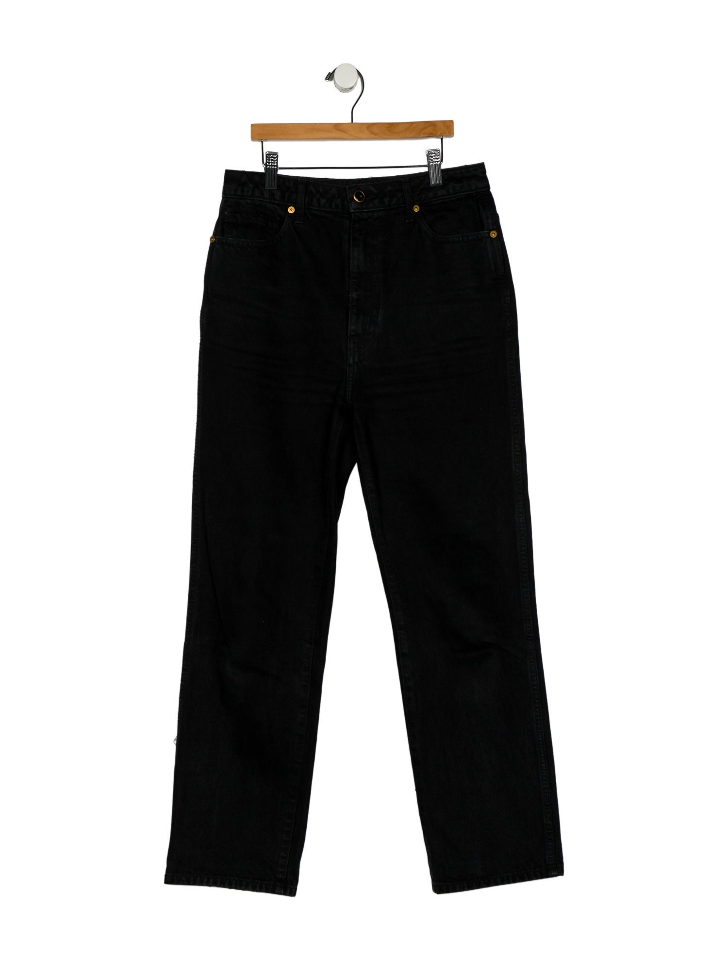 Khaite High-Rise Straight Leg Jeans