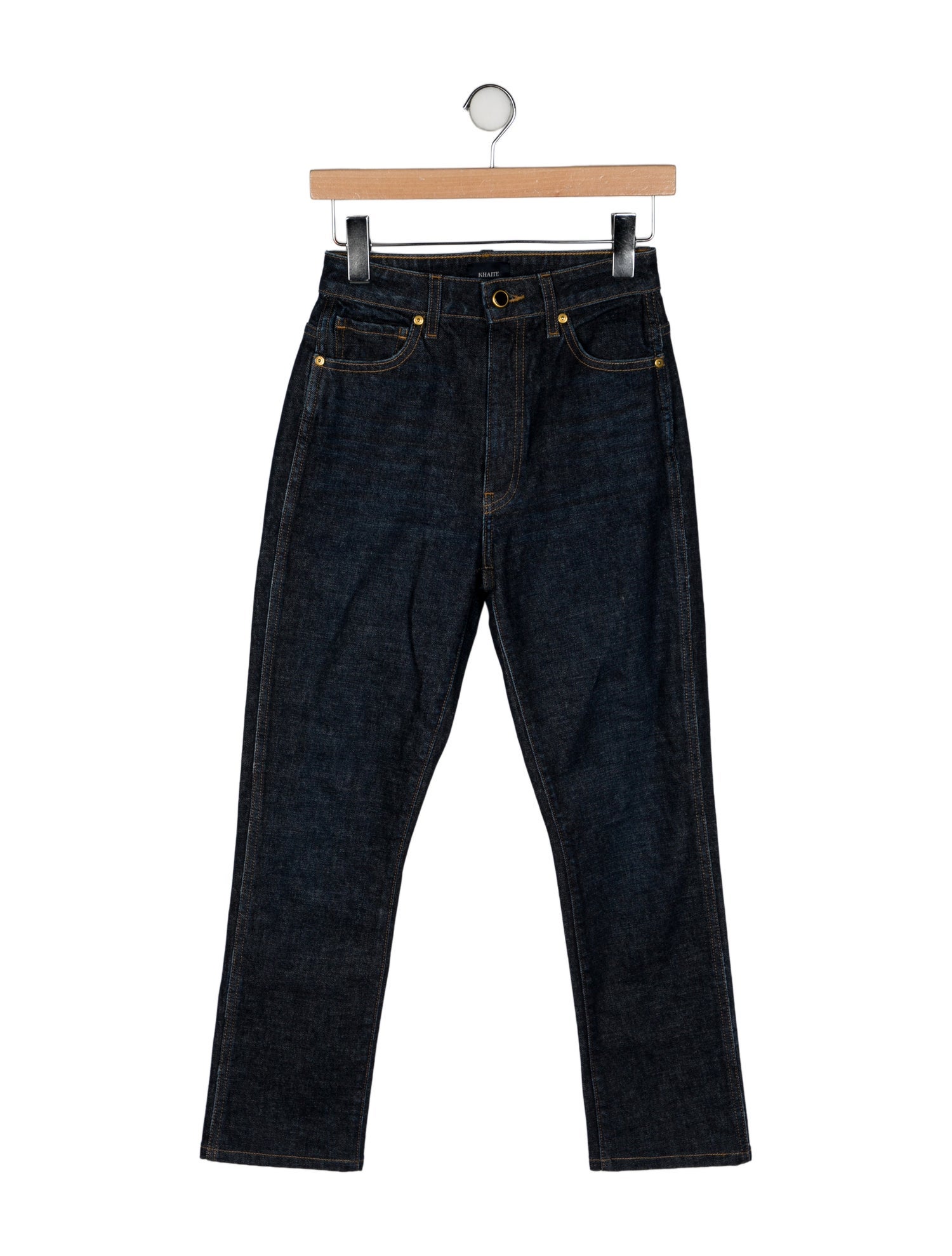 Khaite High-Rise Straight Leg Jeans