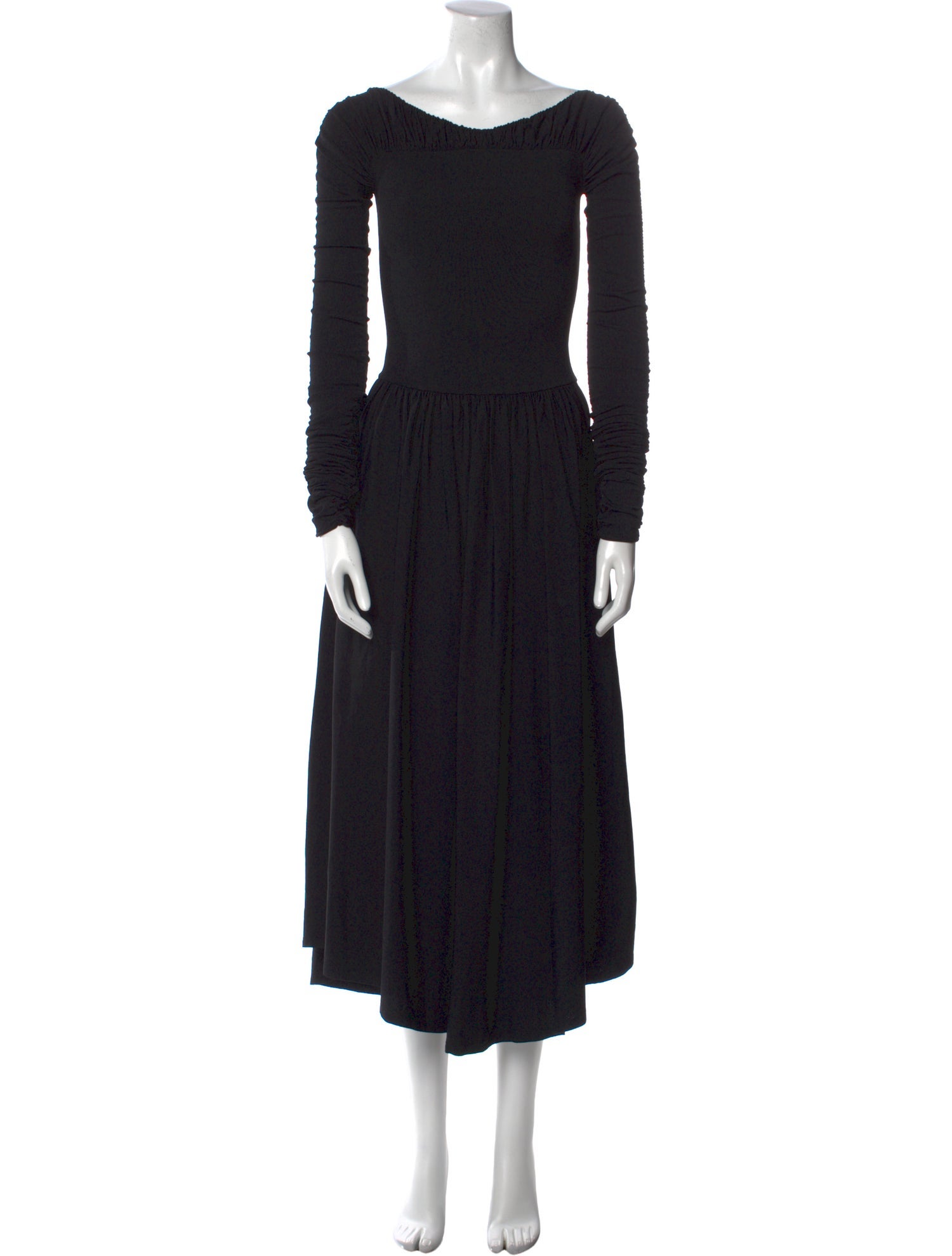 Khaite Bateau Neckline Long Dress