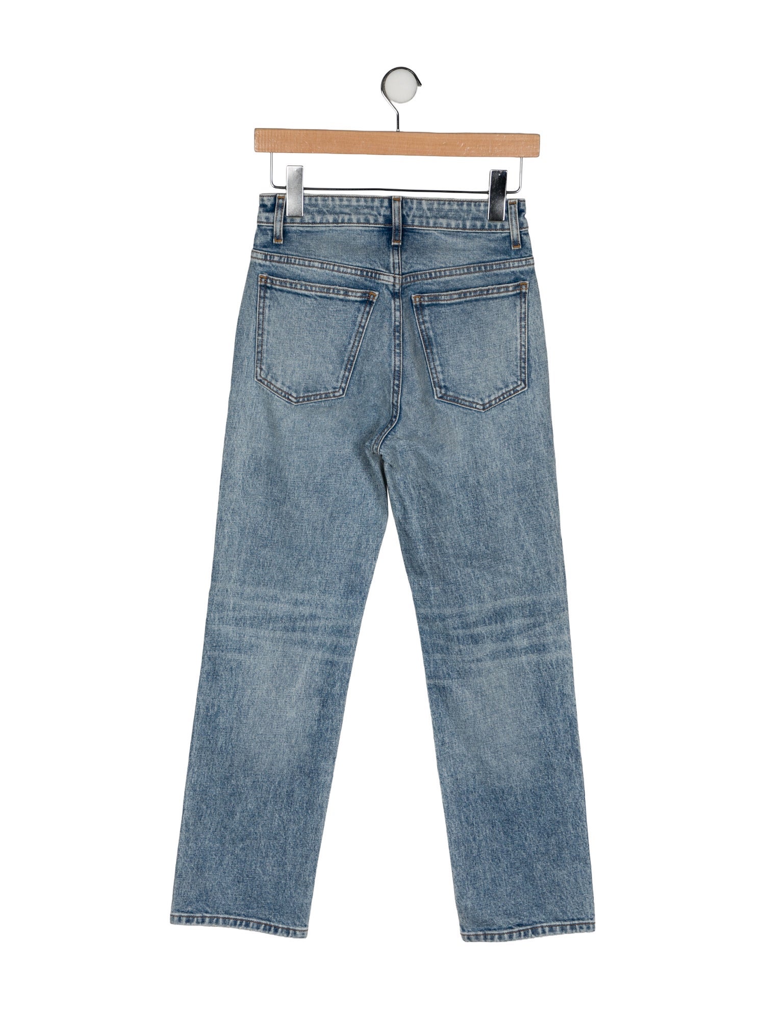 Khaite Mid-Rise Straight Leg Jeans