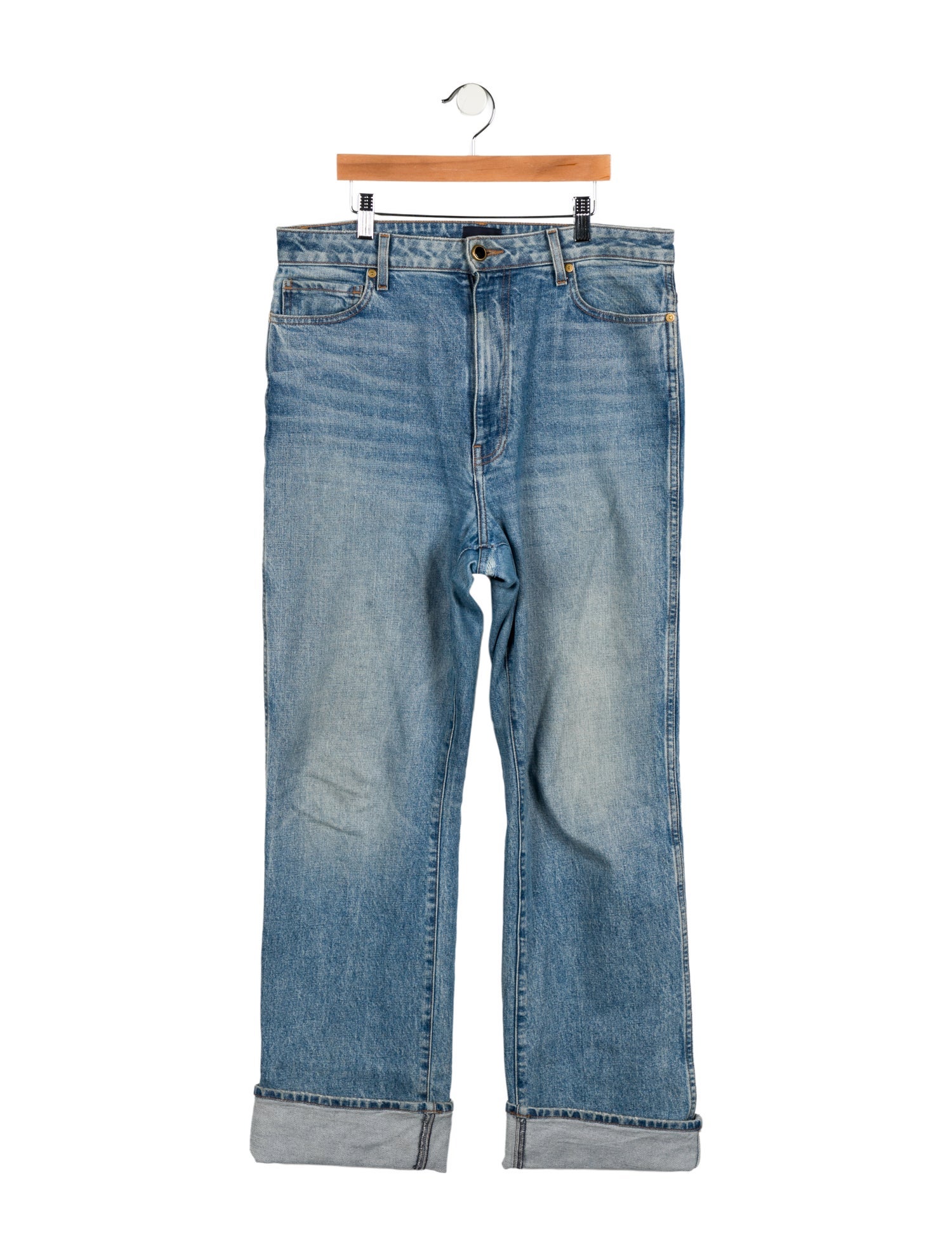 Khaite High-Rise Wide Leg Jeans