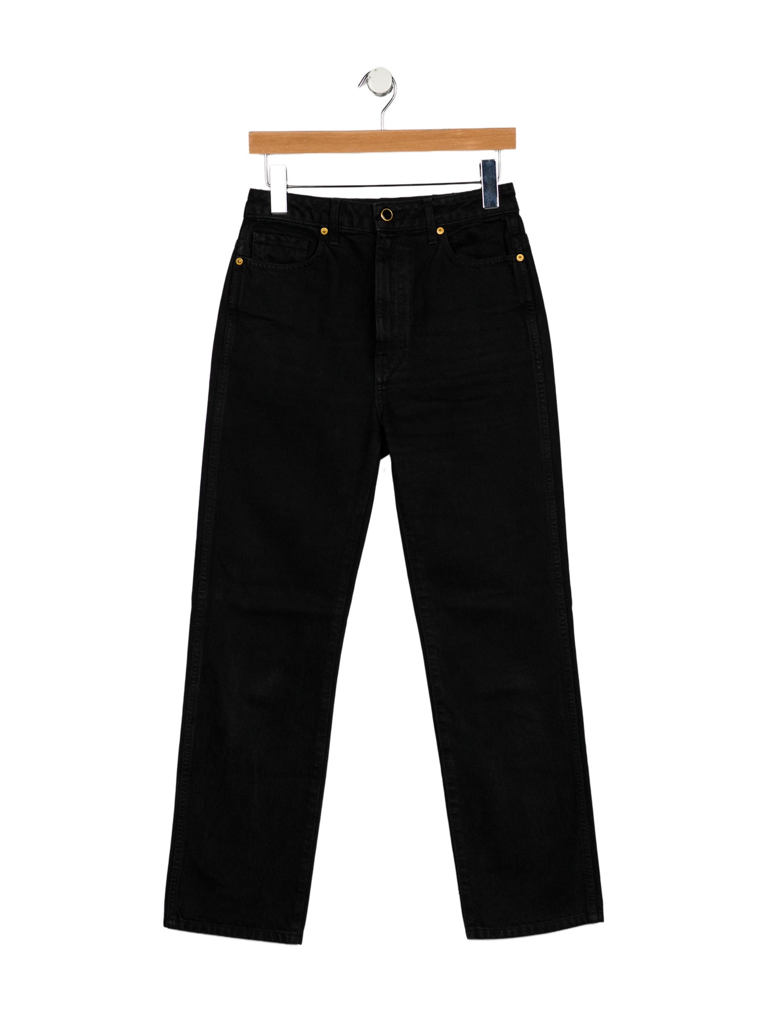 Khaite High-Rise Straight Leg Jeans