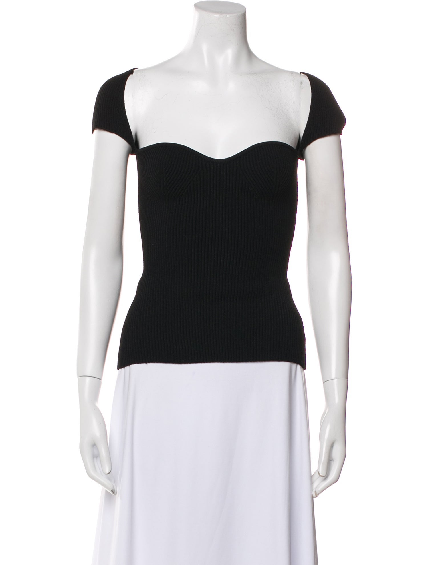 Khaite Square Neckline Short Sleeve Top