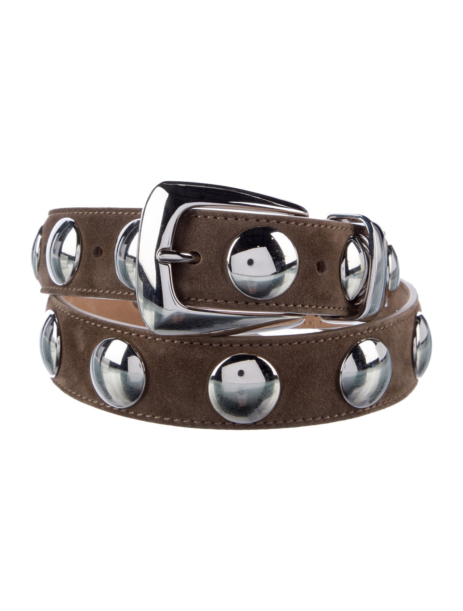 Khaite Suede Studded Accents Belt