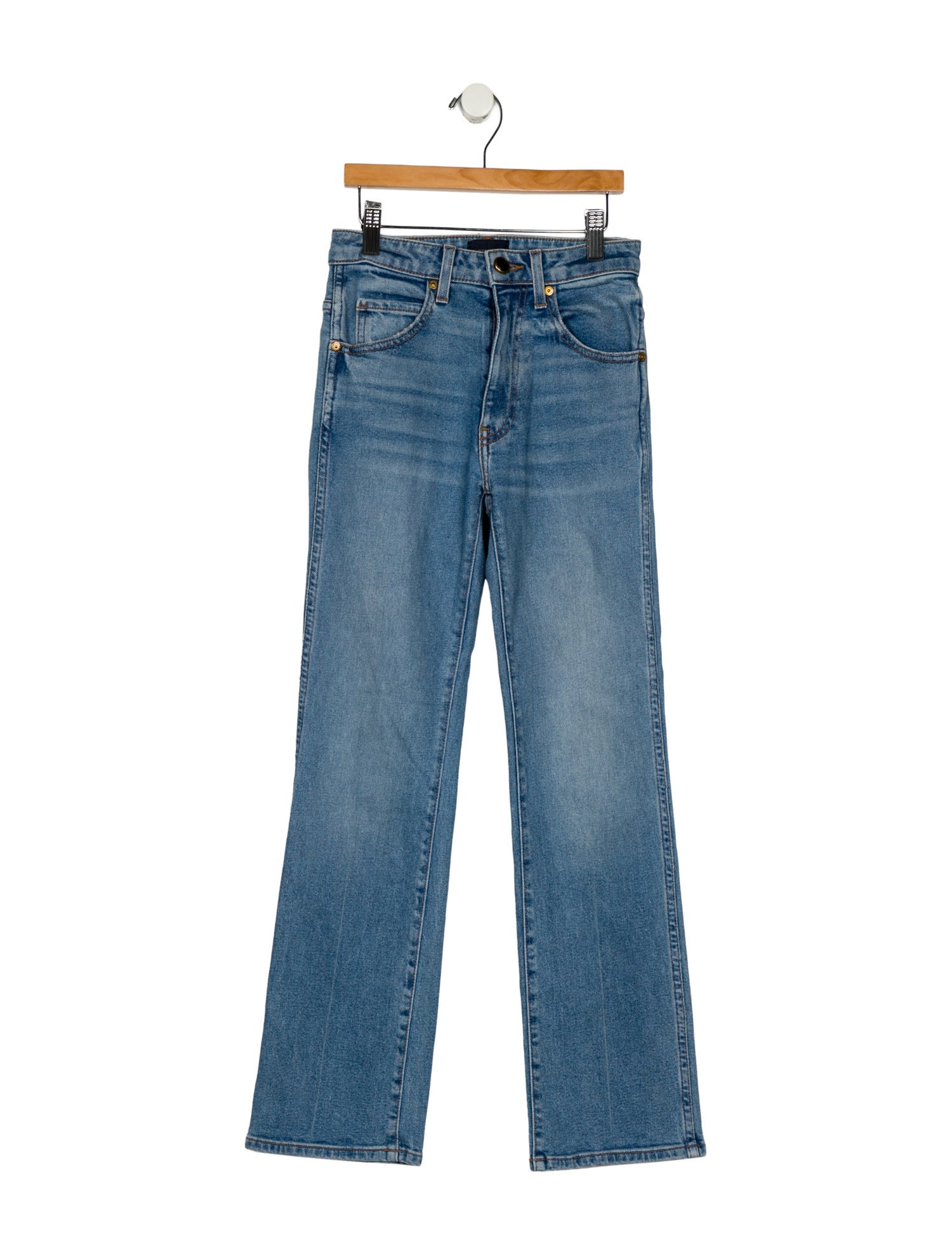 Khaite Mid-Rise Straight Leg Jeans
