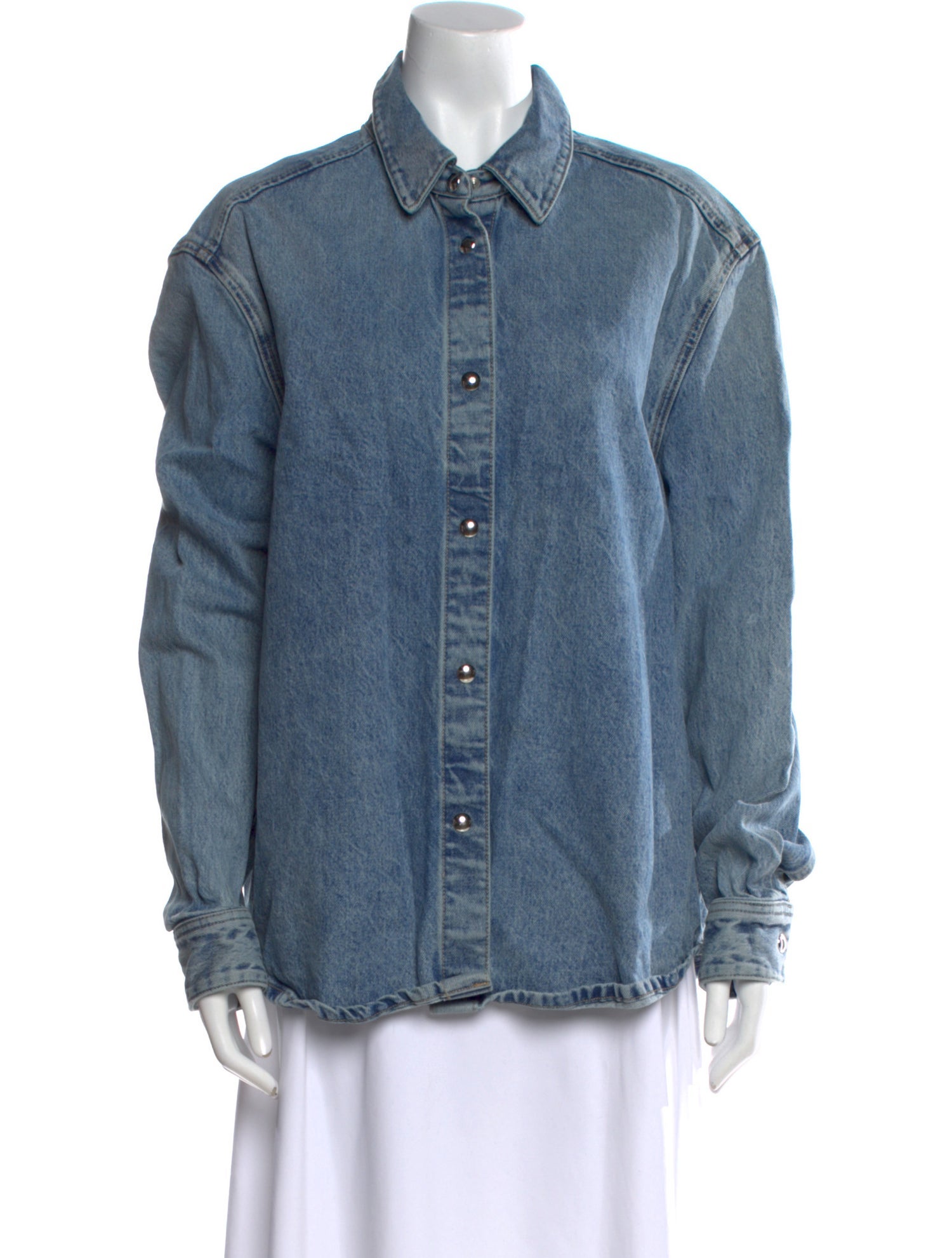 Khaite Long Sleeve Button-Up Top