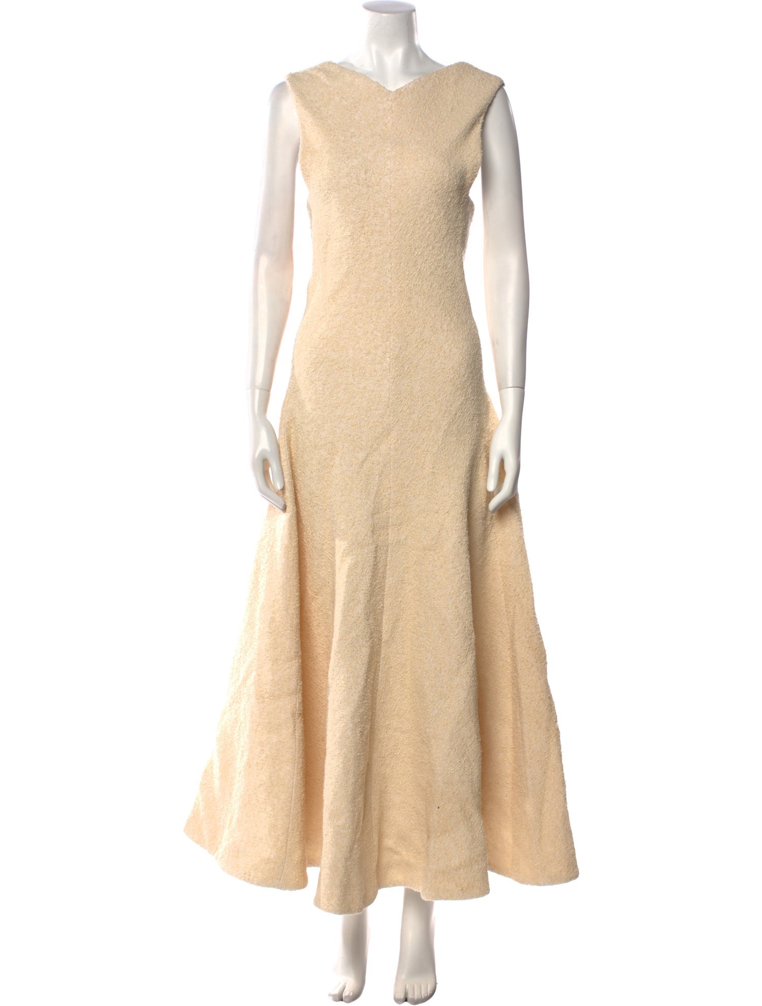 Khaite Bateau Neckline Long Dress