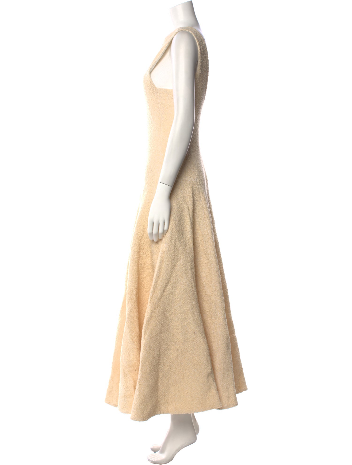 Khaite Bateau Neckline Long Dress