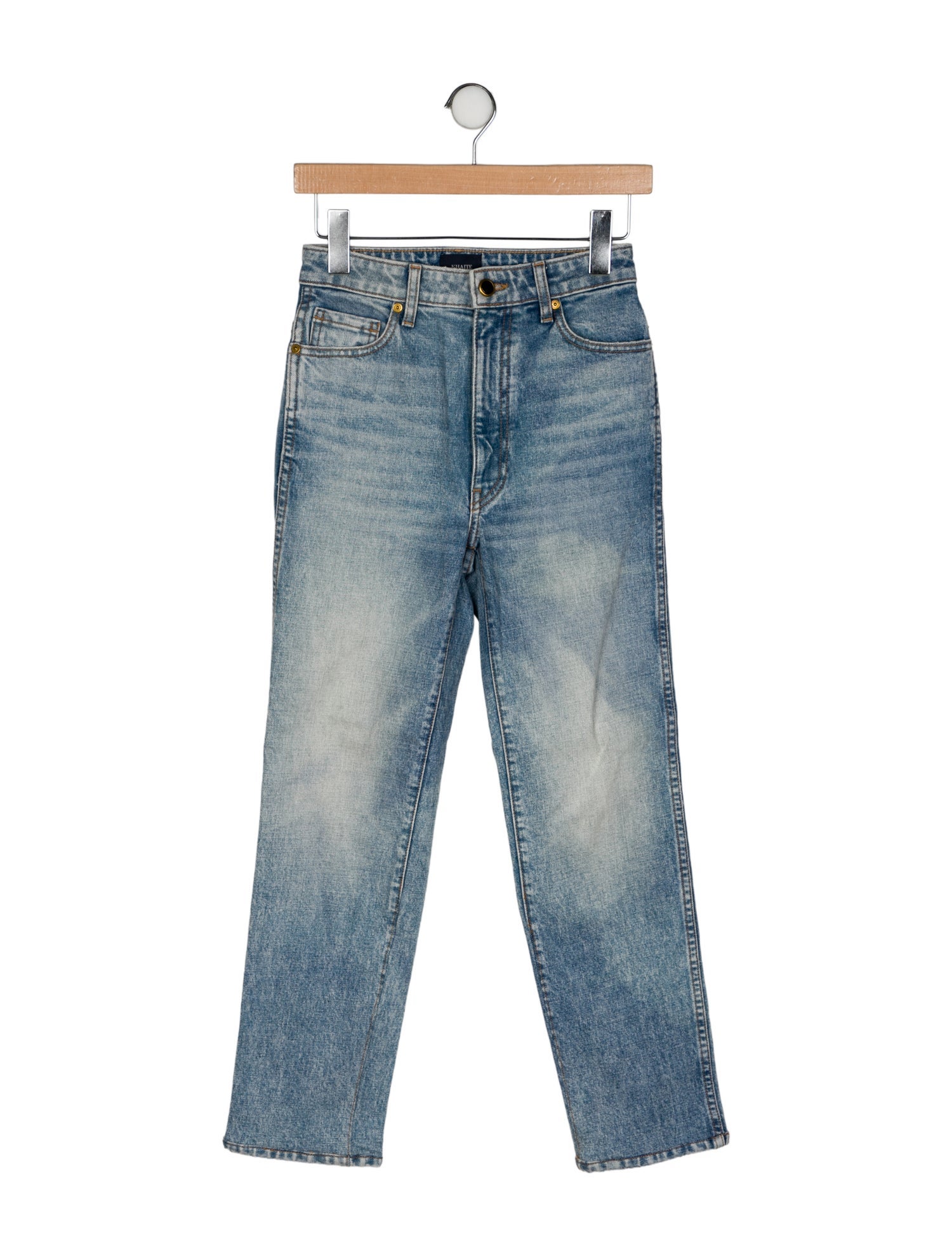 Khaite Mid-Rise Straight Leg Jeans w/ Tags