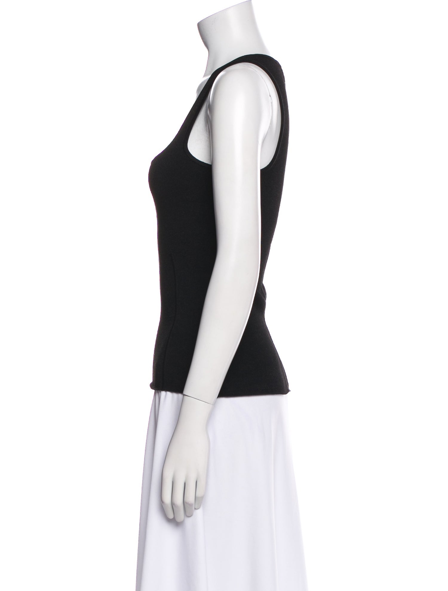 Khaite Square Neckline Sleeveless Top