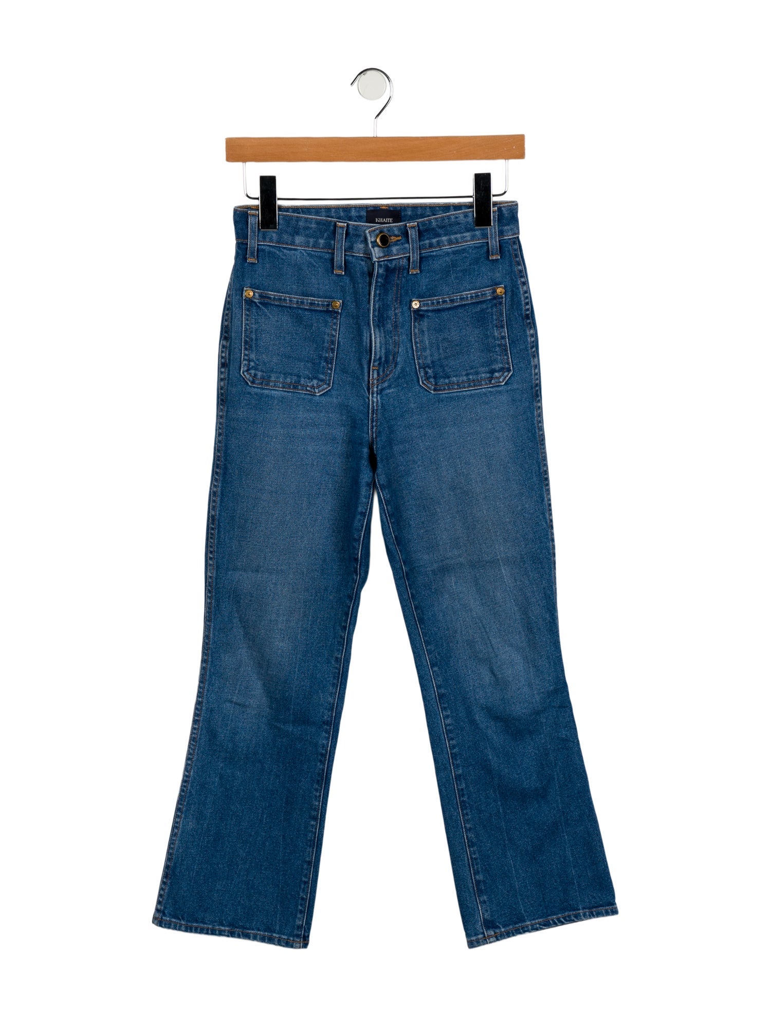 Khaite Mid-Rise Wide Leg Jeans