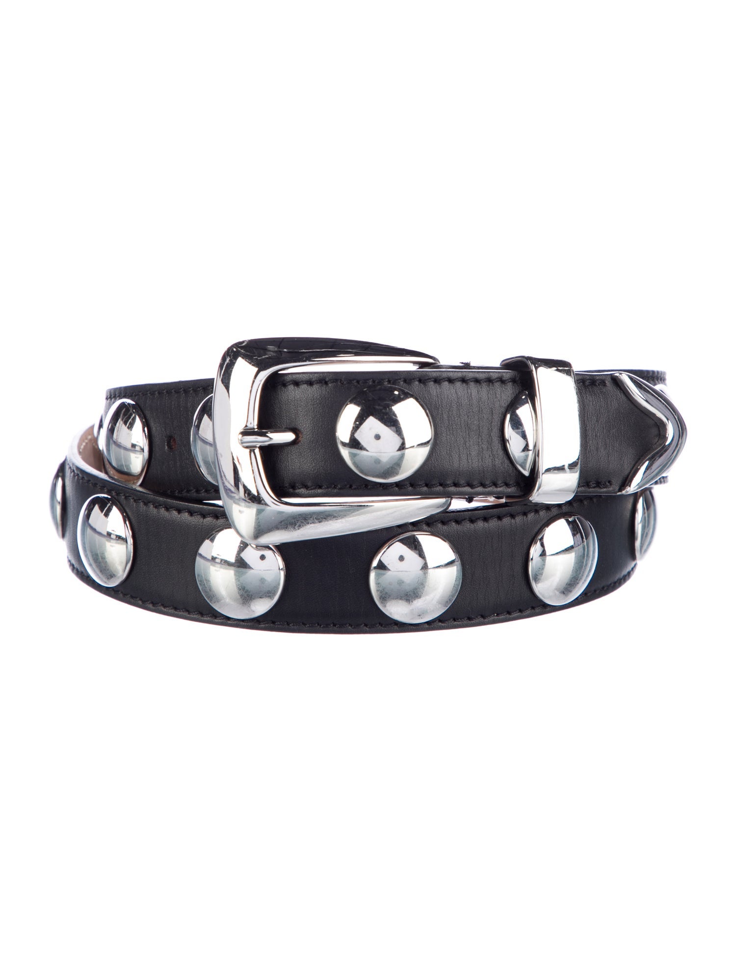 Khaite Leather Studded Accents Belt