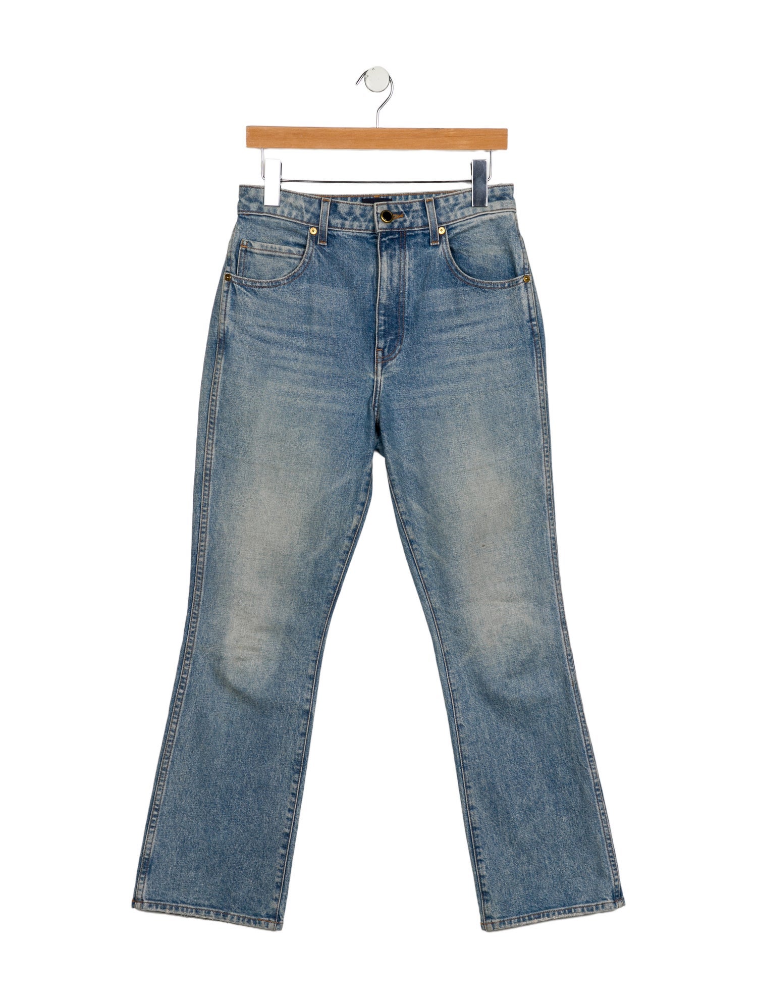 Khaite High-Rise Wide Leg Jeans