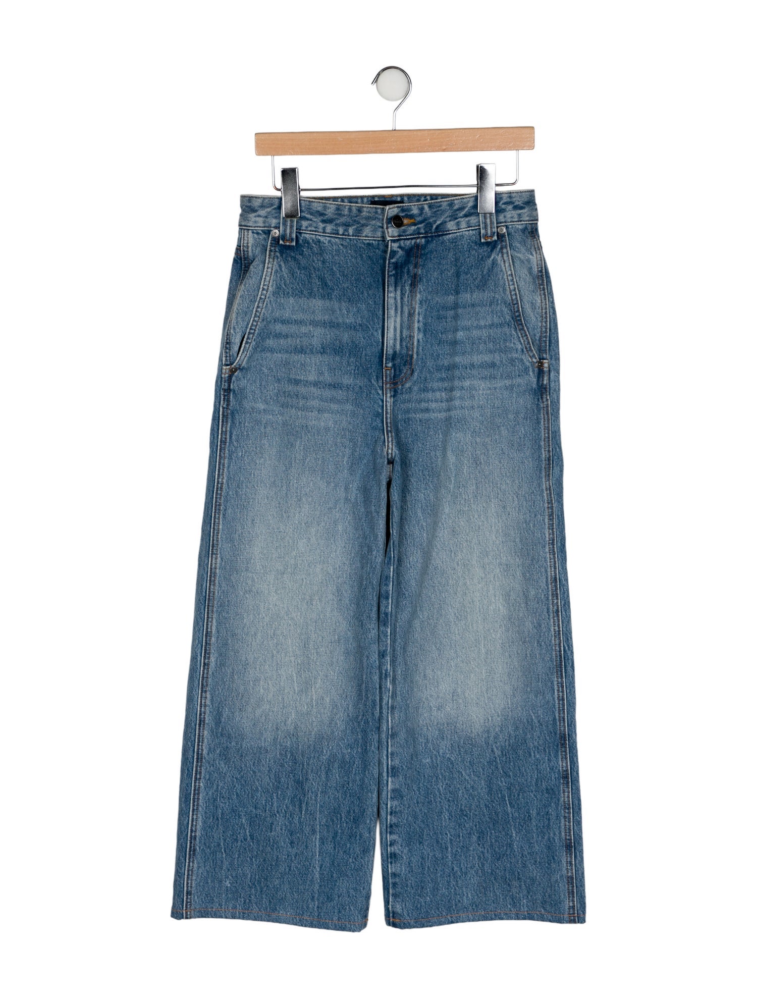 Khaite High-Rise Wide Leg Jeans