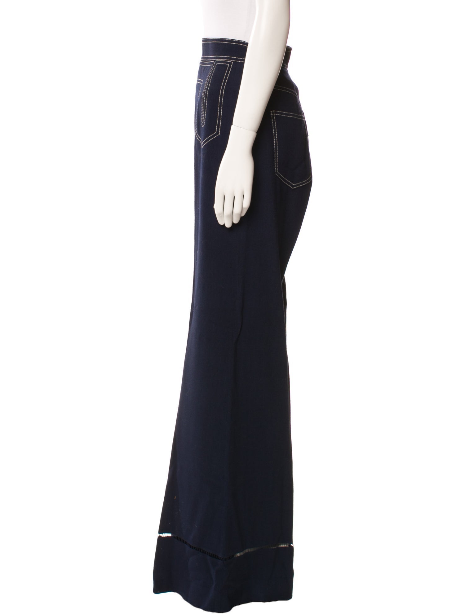 Khaite Striped Wide Leg Pants