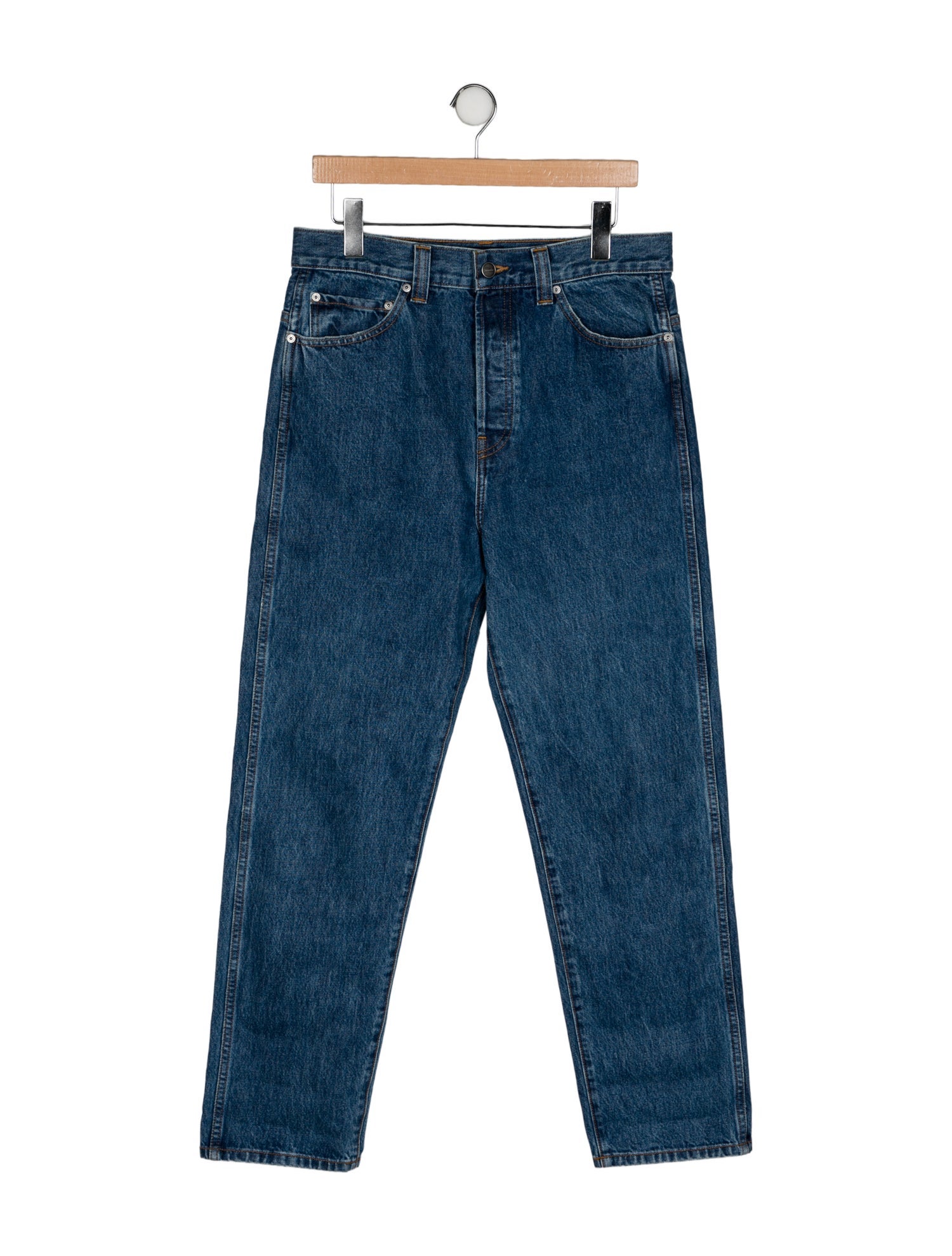 Khaite High-Rise Straight Leg Jeans