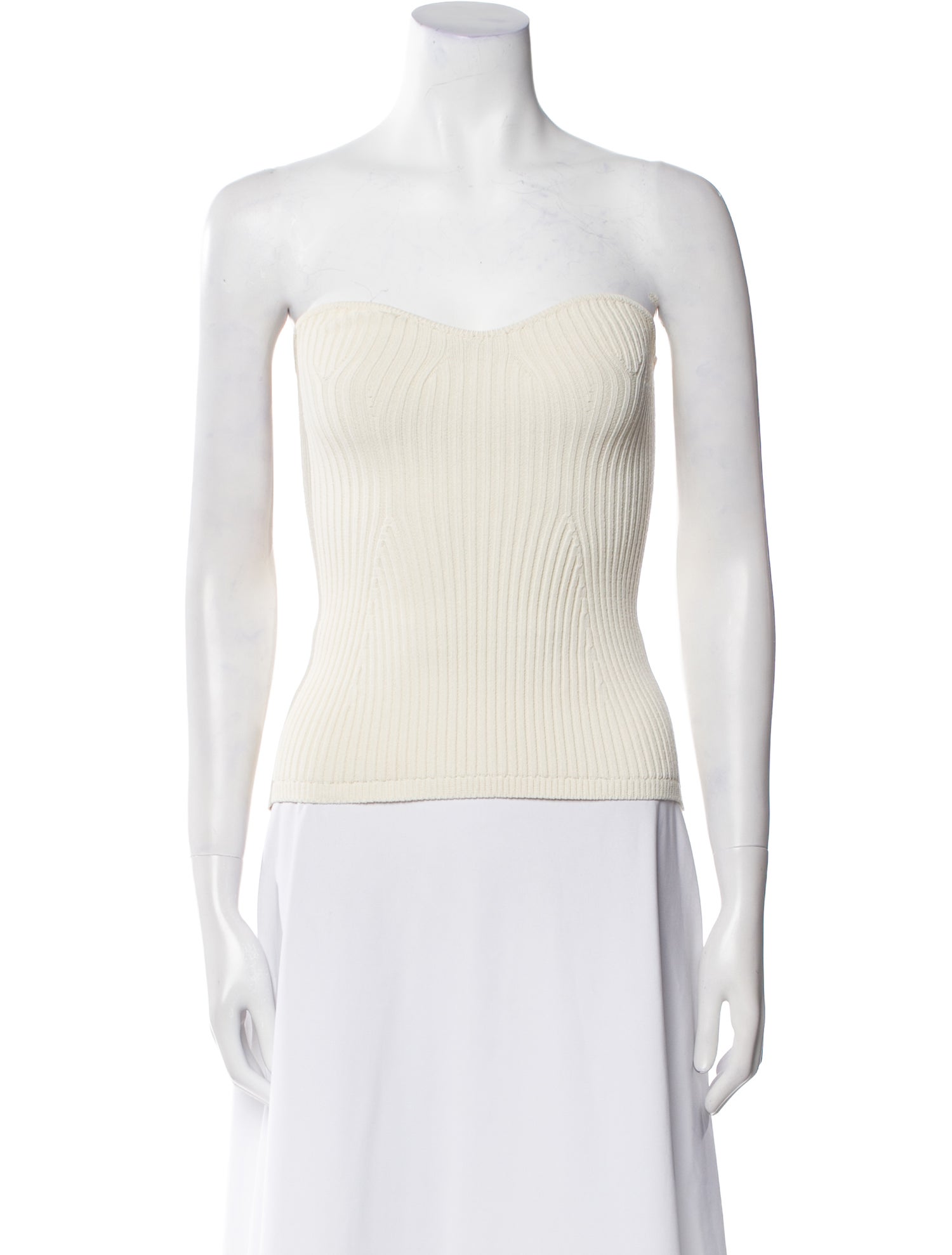 Khaite Strapless Crop Top