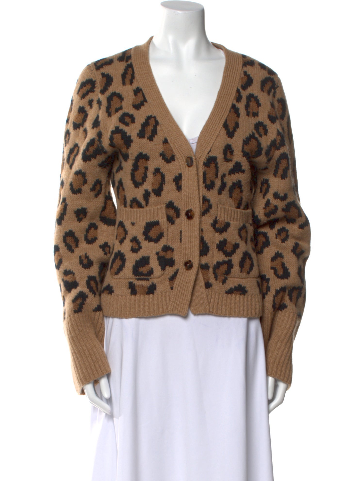 Khaite Cashmere Animal Print Sweater