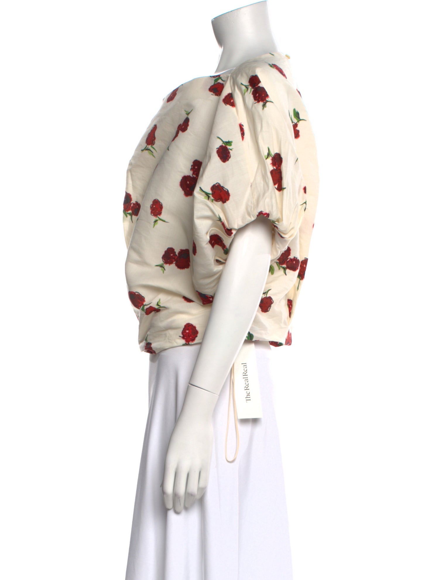 Khaite Silk Floral Print Crop Top