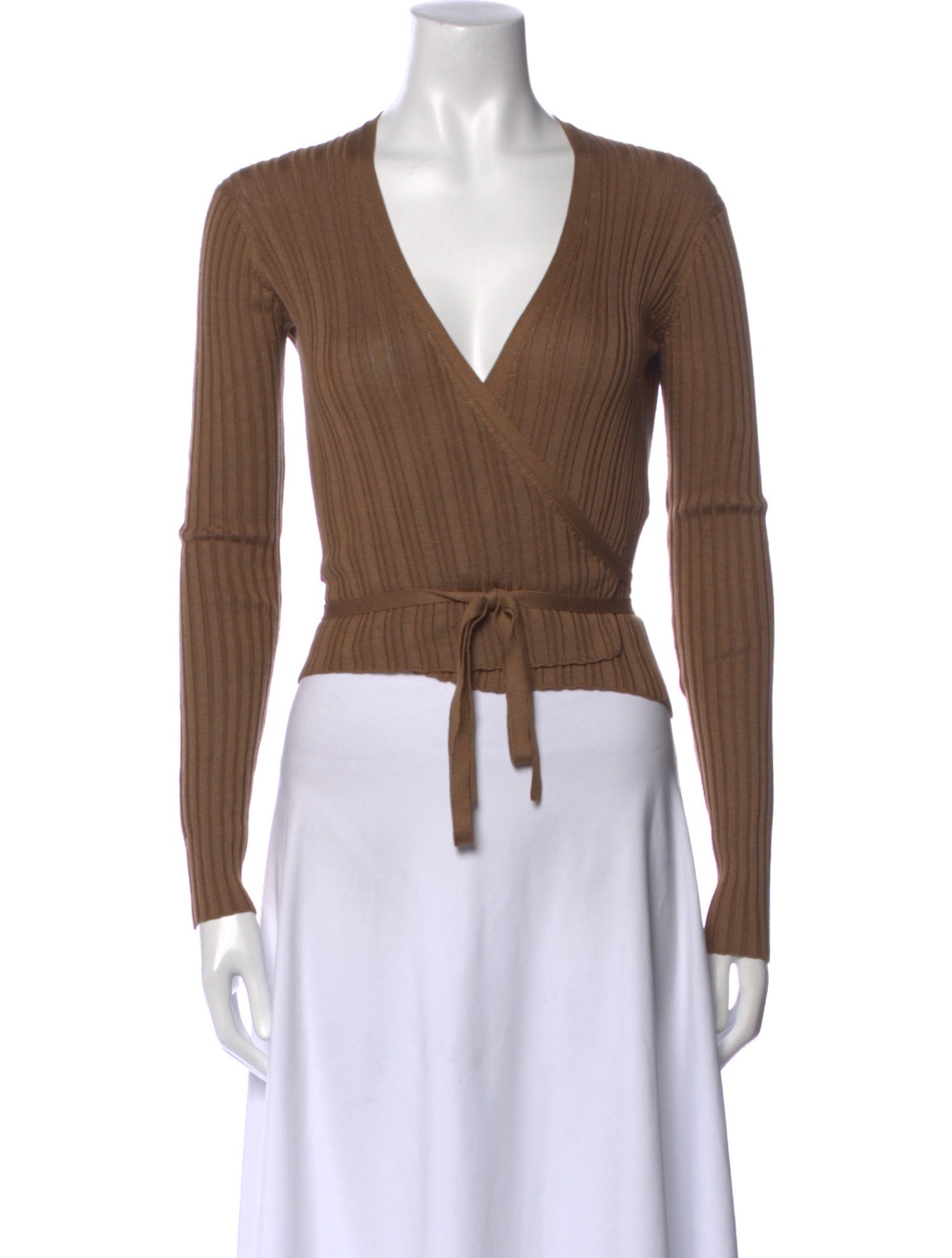 Khaite Silk V-Neck Crop Top