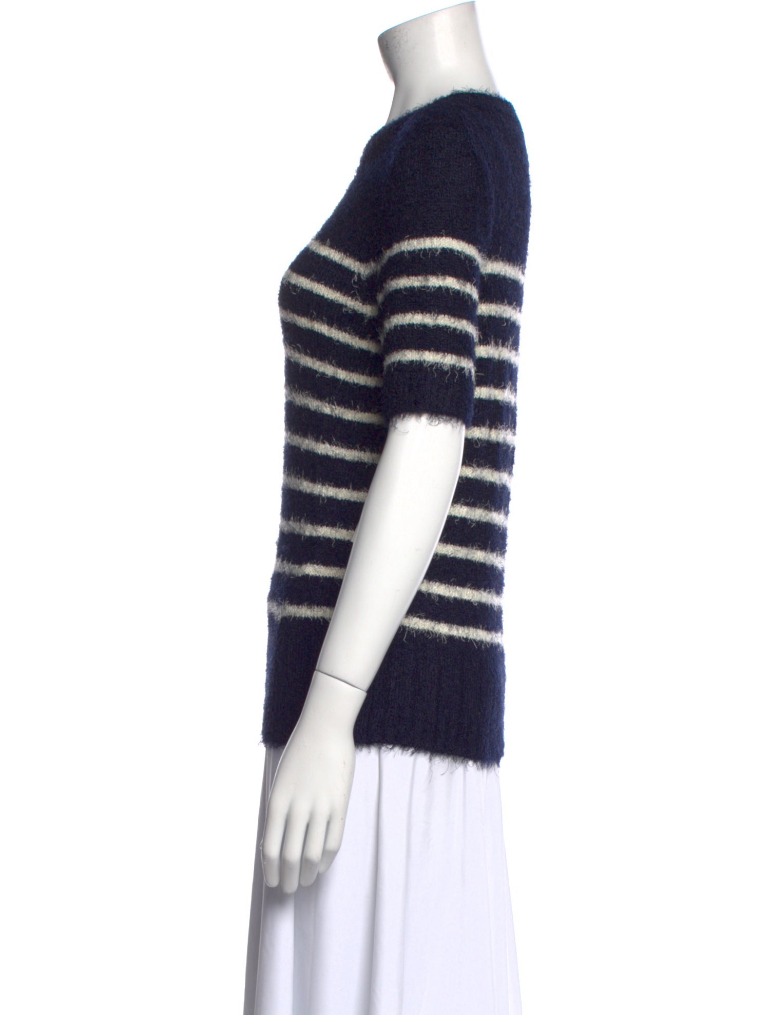 Khaite Silk Striped T-Shirt w/ Tags