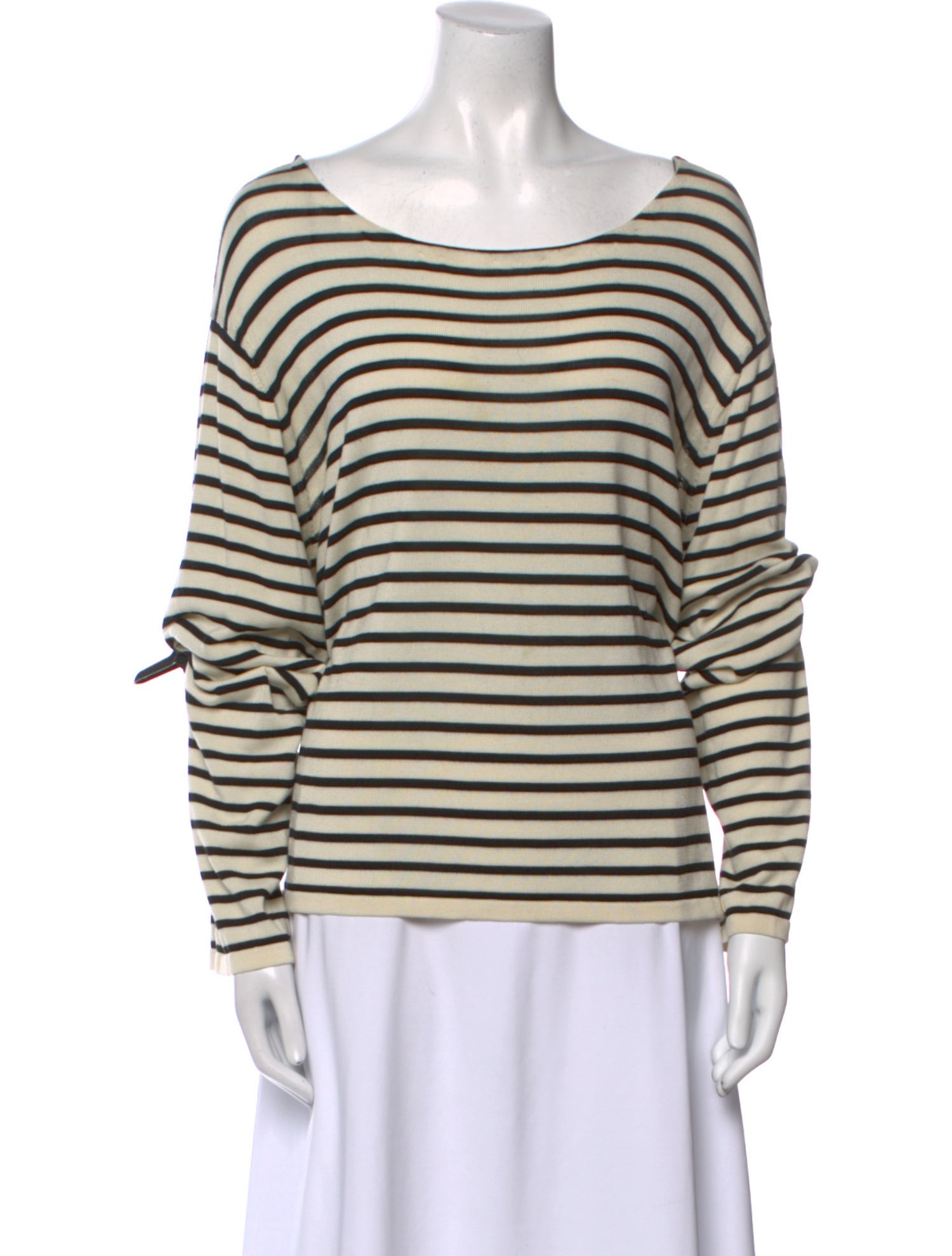 Khaite Silk Striped Top