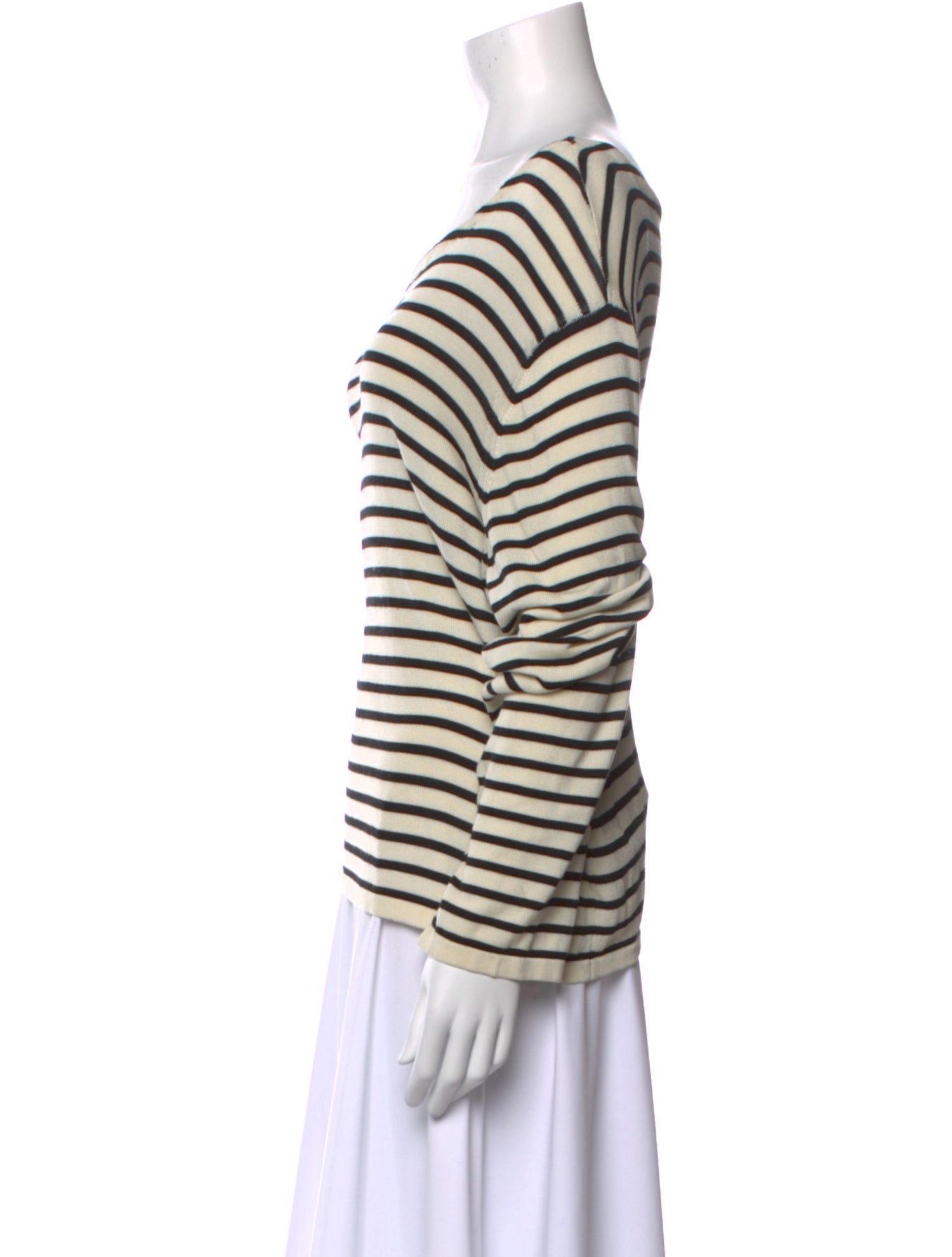 Khaite Silk Striped Top