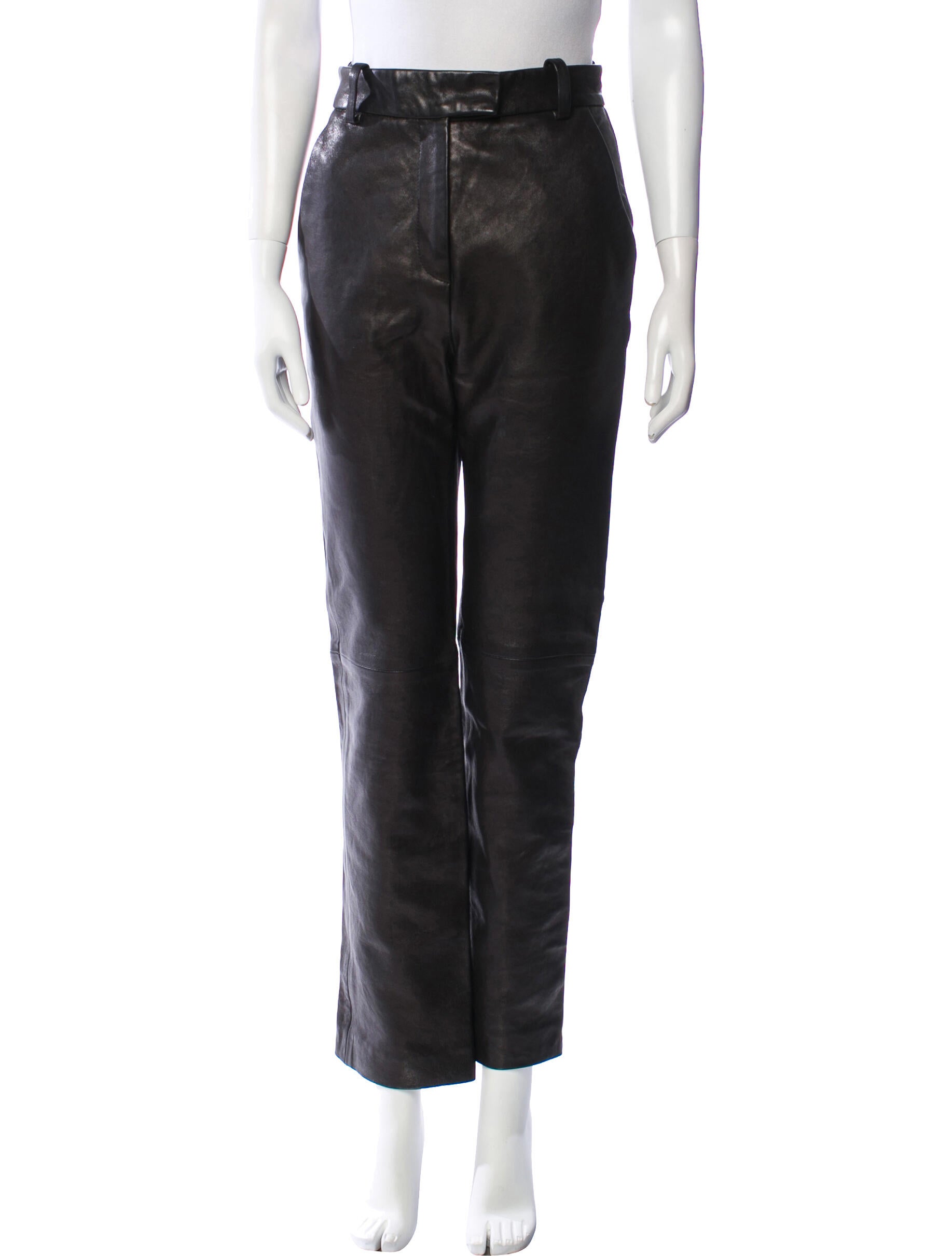 Khaite Lambskin Straight Leg Pants