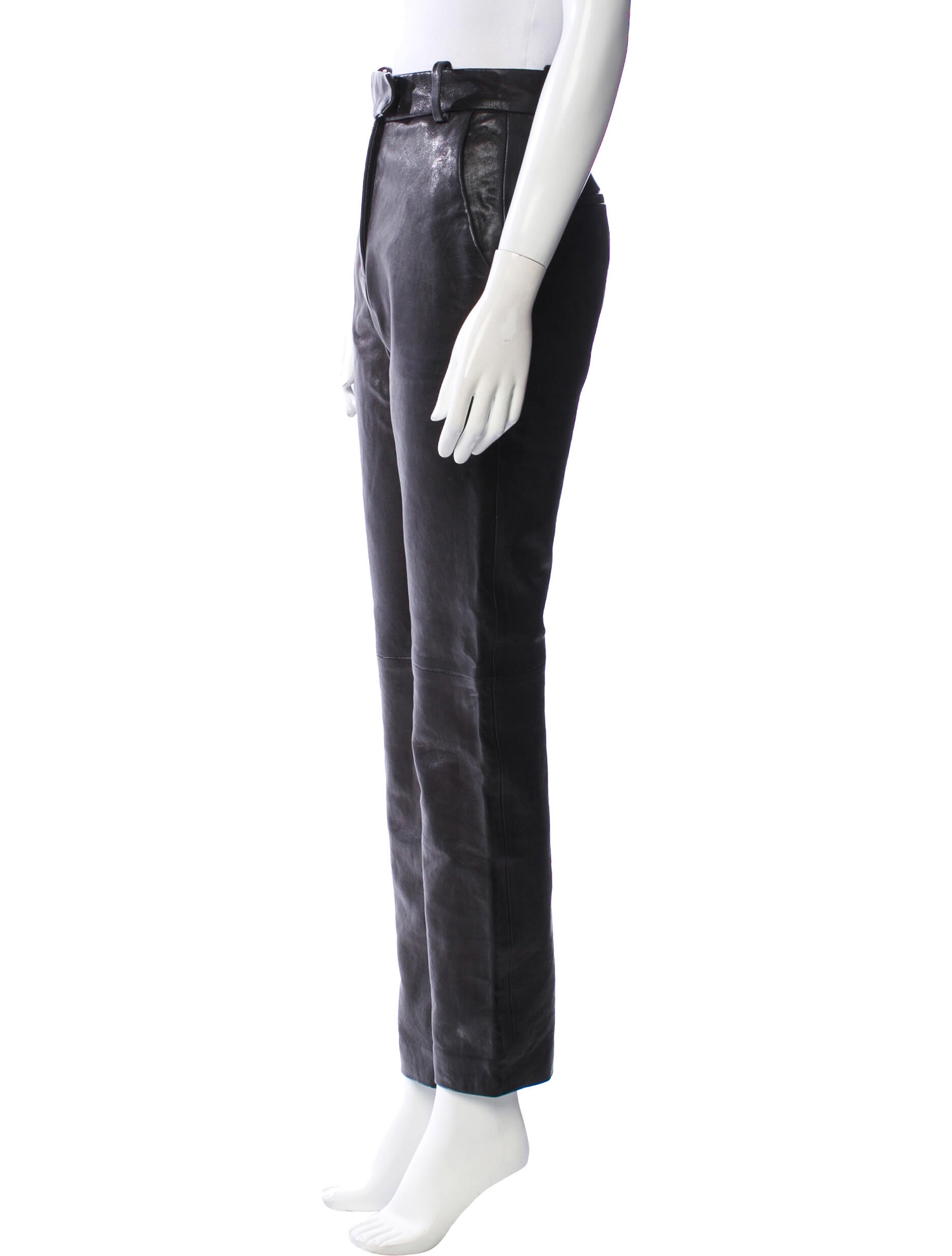 Khaite Lambskin Straight Leg Pants