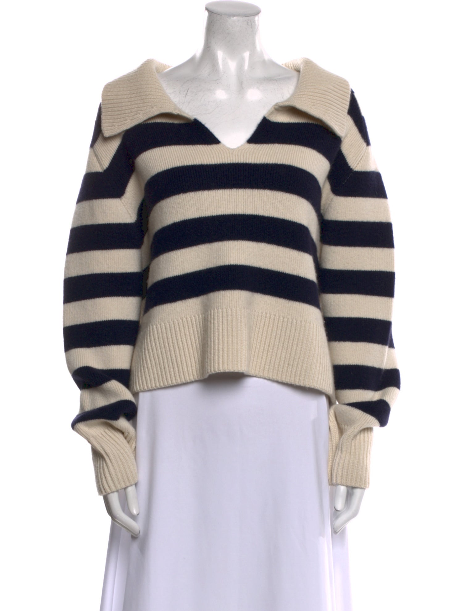 Khaite Cashmere Striped Sweater