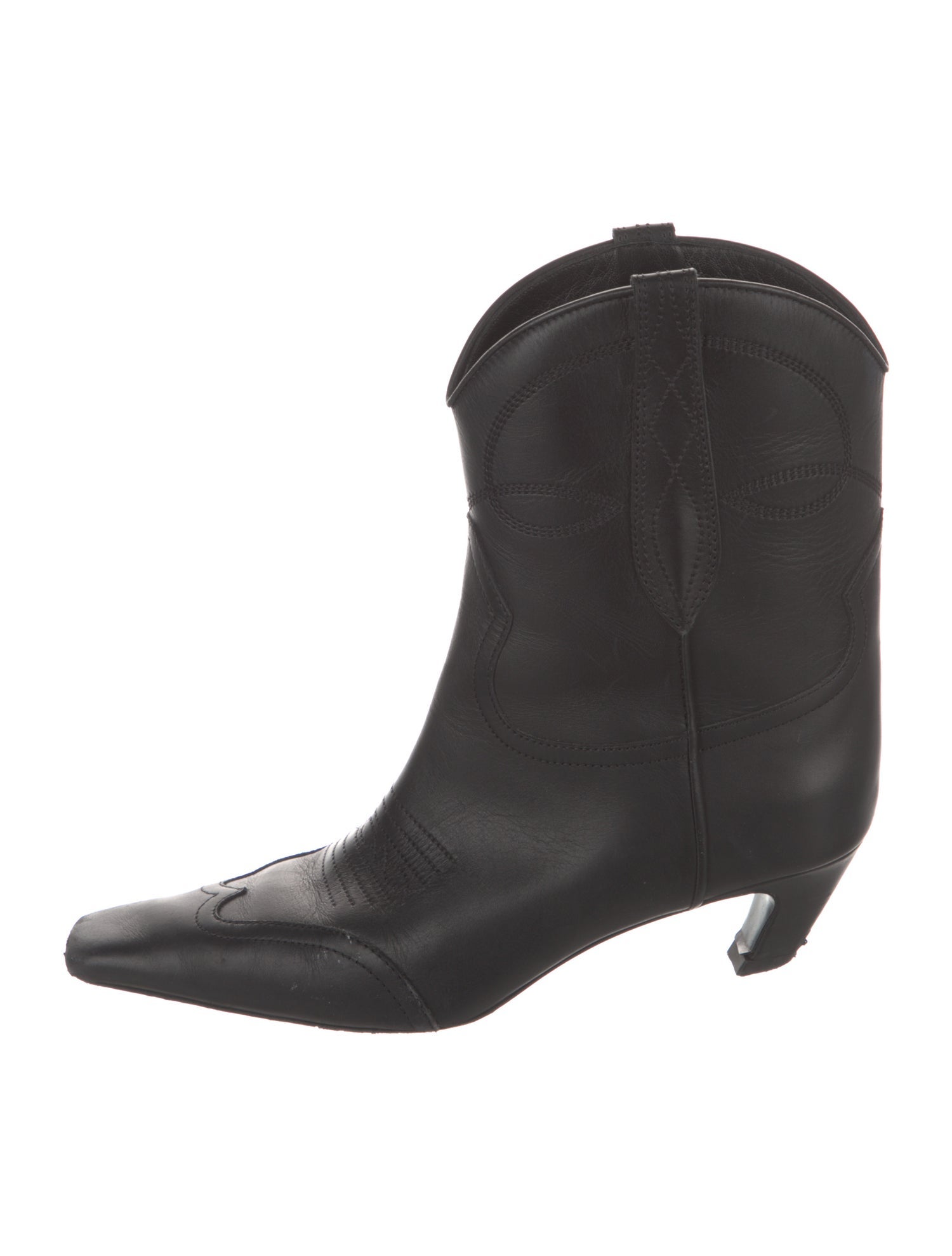 Khaite Leather Western Boots