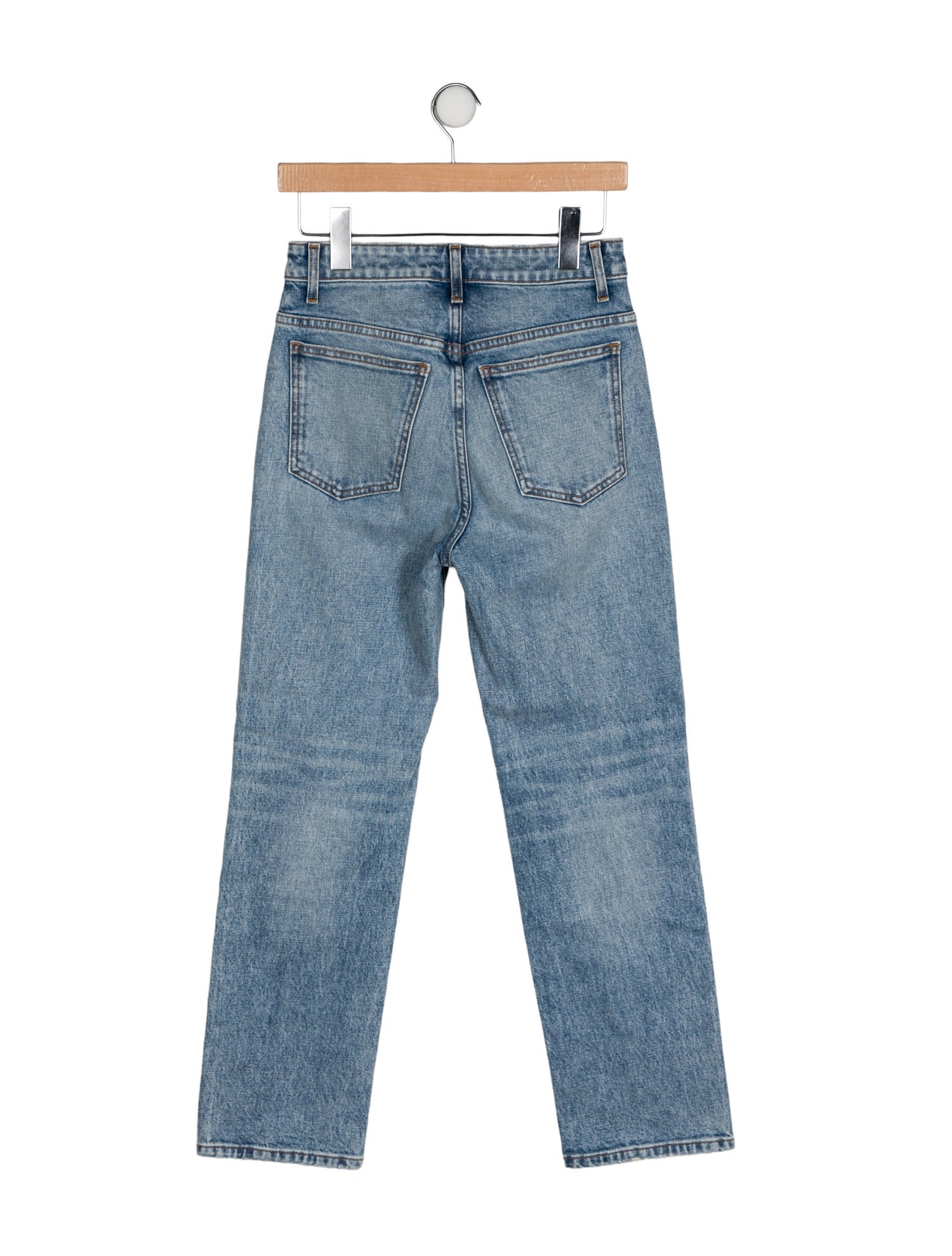 Khaite High-Rise Straight Leg Jeans