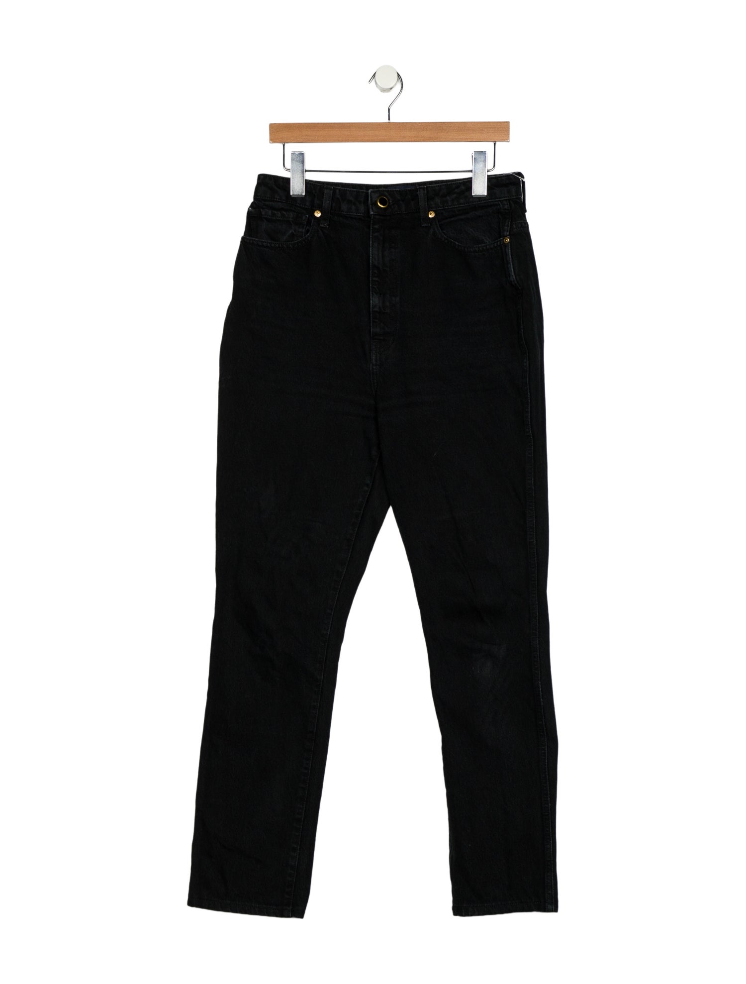 Khaite High-Rise Straight Leg Jeans