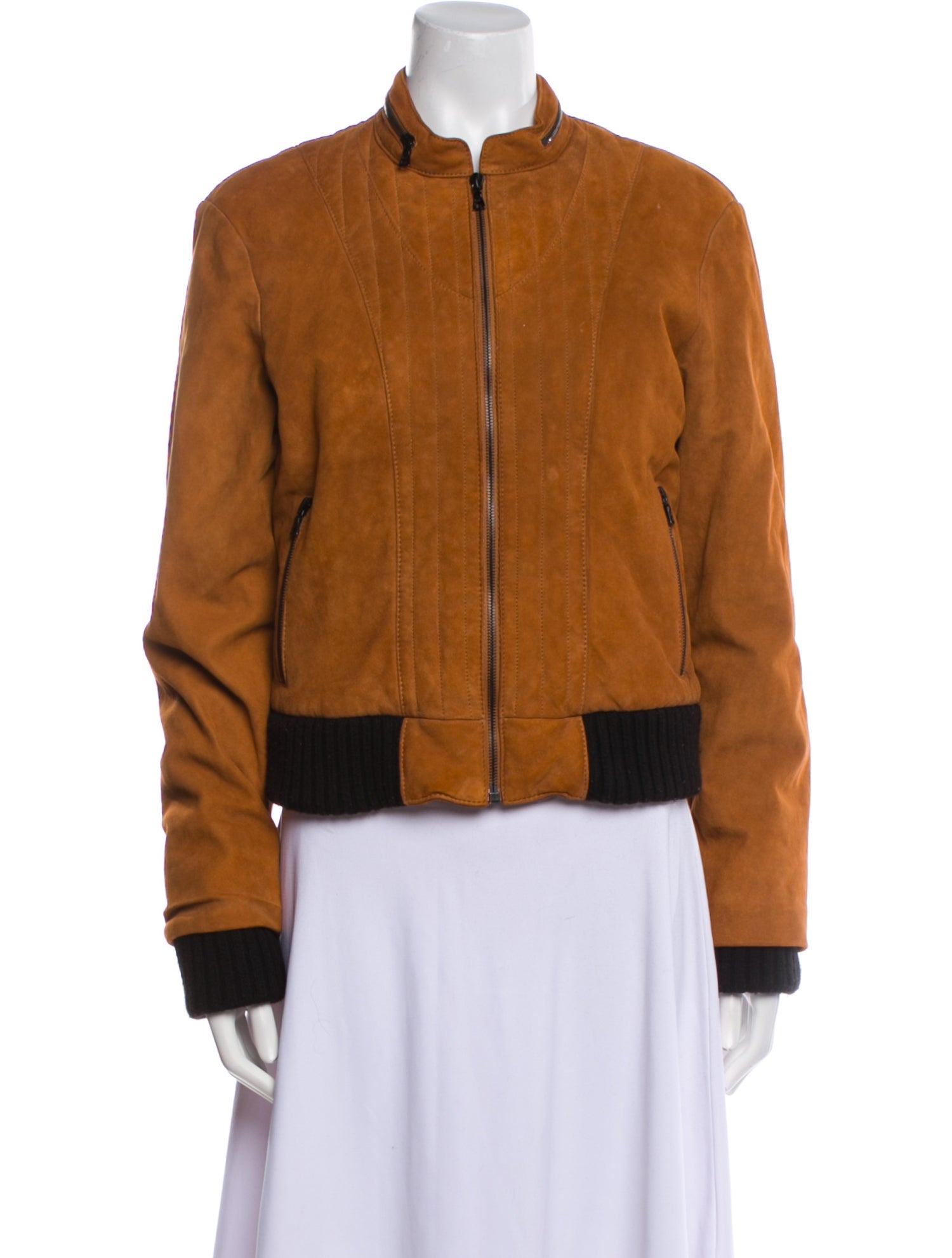 Khaite Leather Bomber Jacket
