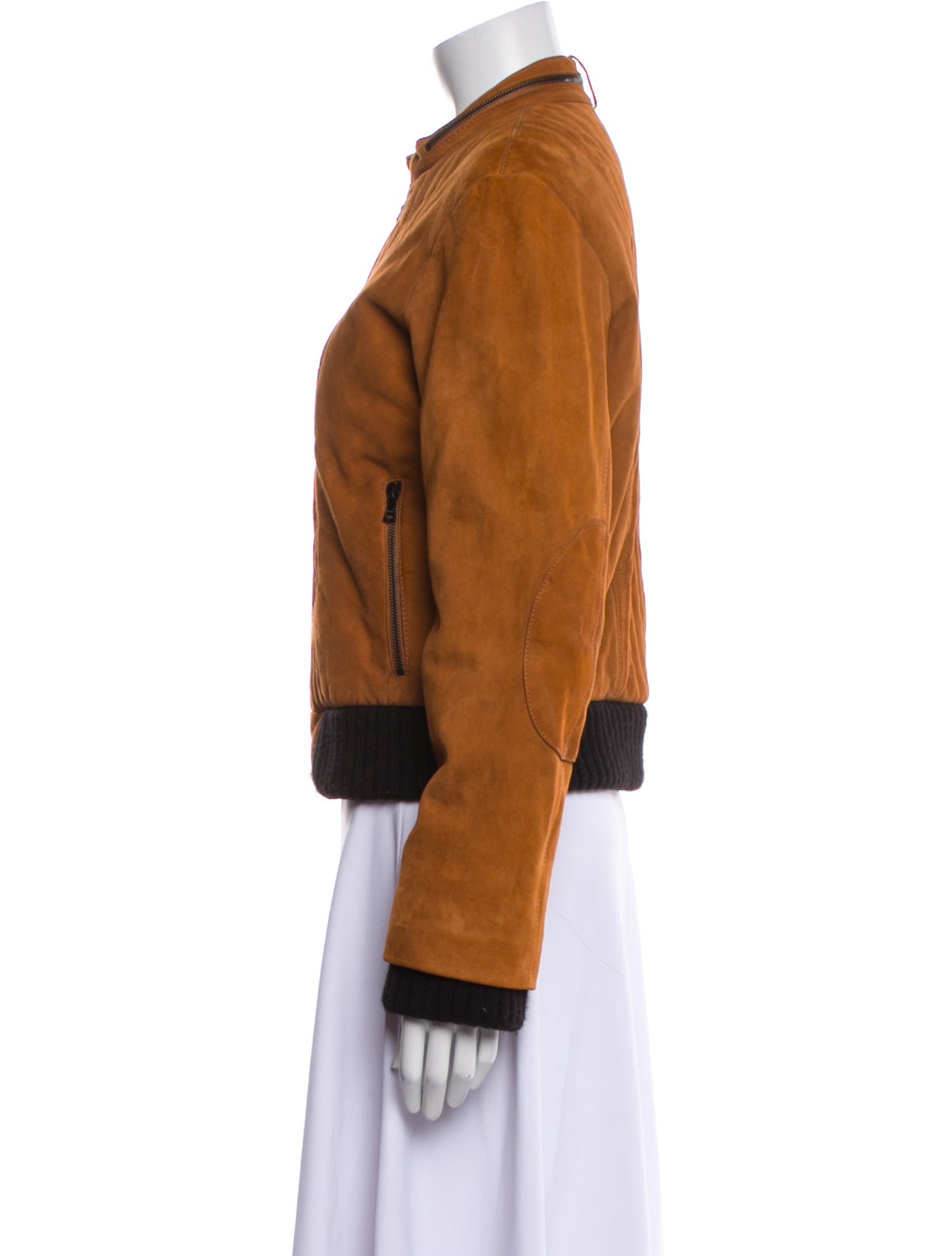 Khaite Leather Bomber Jacket