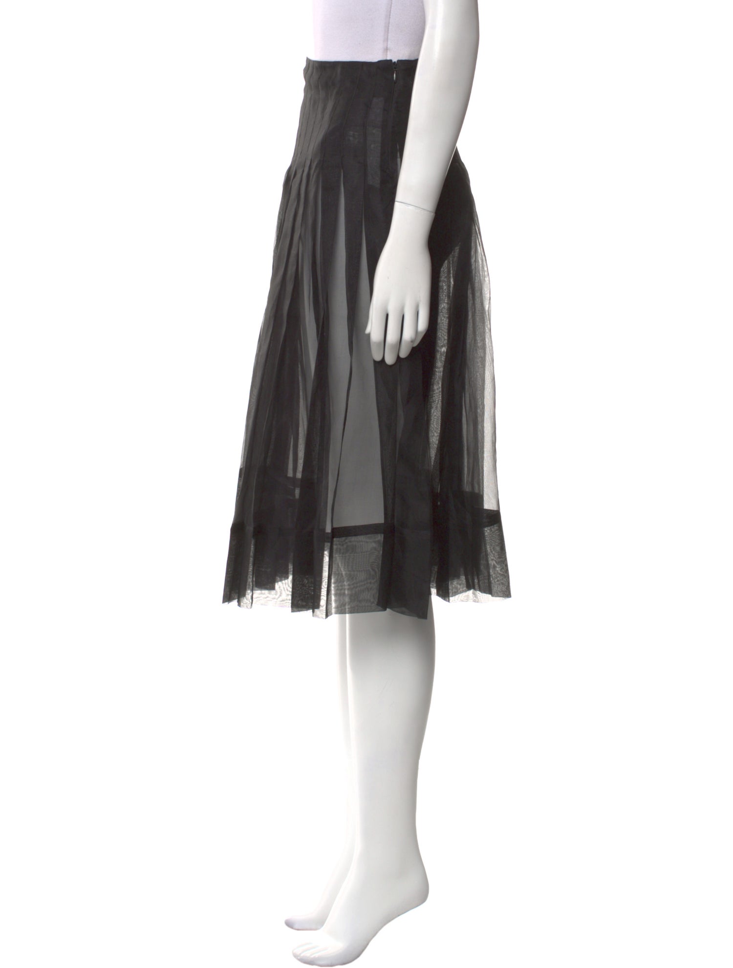 Khaite Pleated Accents Knee-Length Skirt